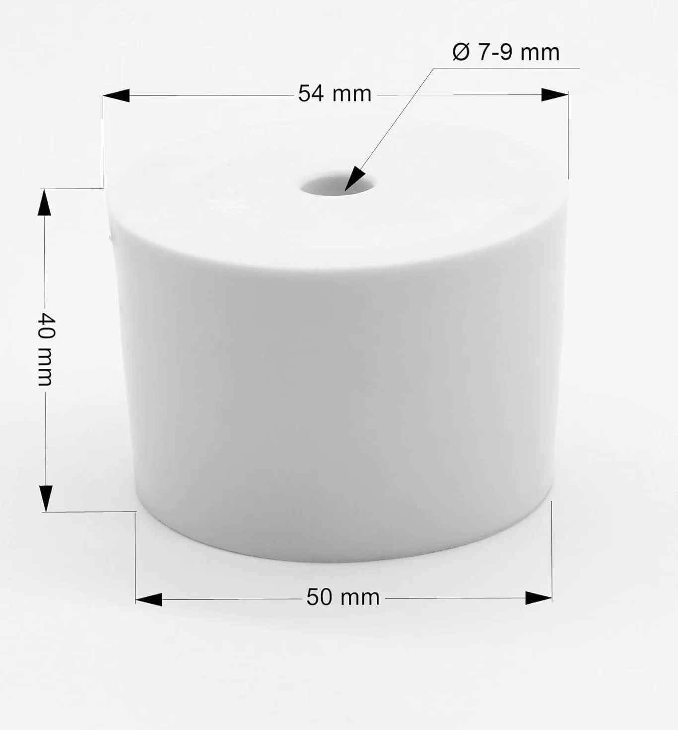 10 tapones de goma con orificio de 54/50 mm + tubo de fermentación – corcho, fermentación, globo de vino, levadura de vino, tapón de botella, tapón de corcho para vino, kit de invitados, laboratorio