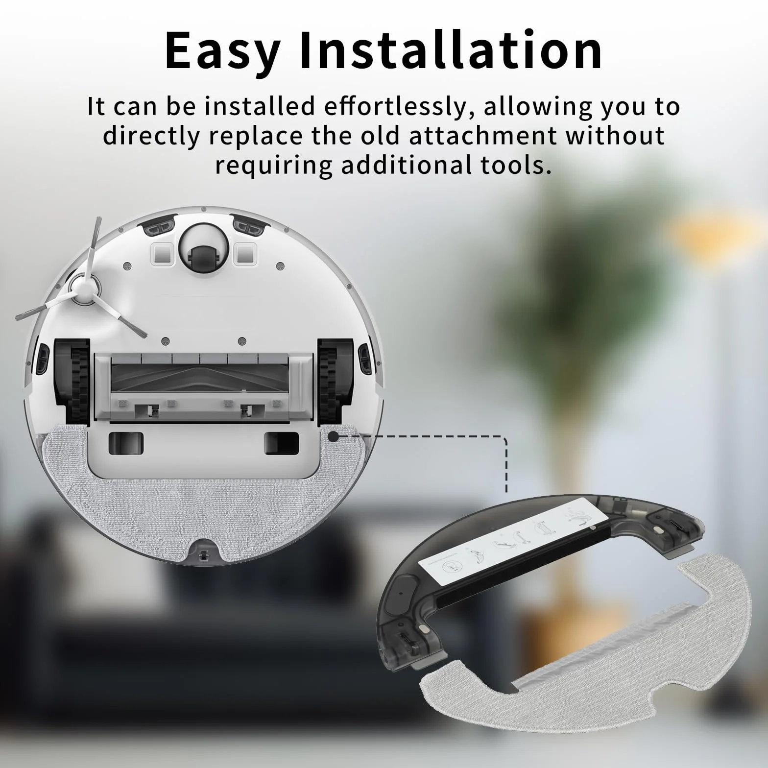 PeakLife 4 Paños de Recambio para Dreame D10 Plus Gen 2, D10s Plus, D9 Plus, Z10 Pro