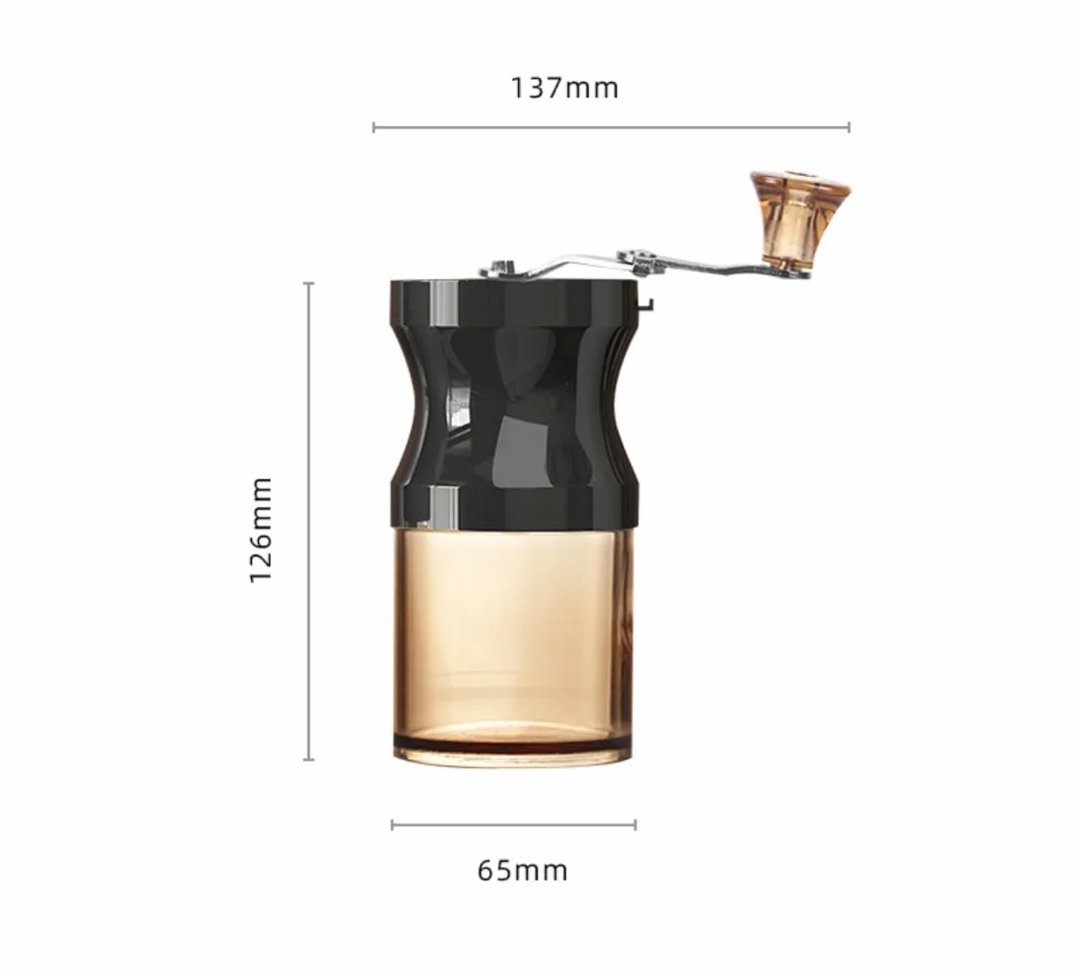 Molinillo Café Oficina Molinillo De Café Manual Retro, Portátil Con Núcleo Cerámica, Granos Especias Vintage Moledor de Cafe(Black)