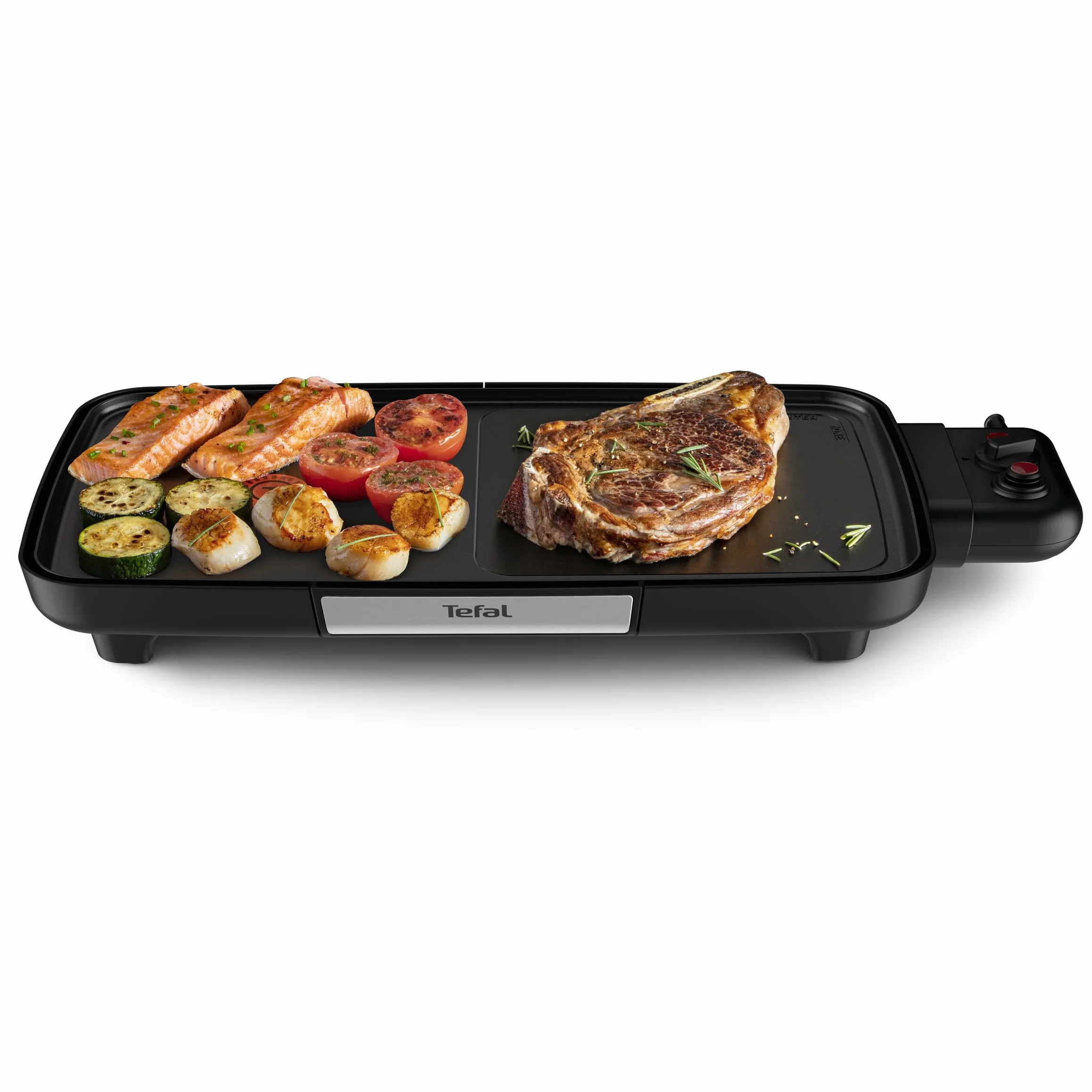 Plancha Tefal Booster CB641810 2200 W Negro y Inox
