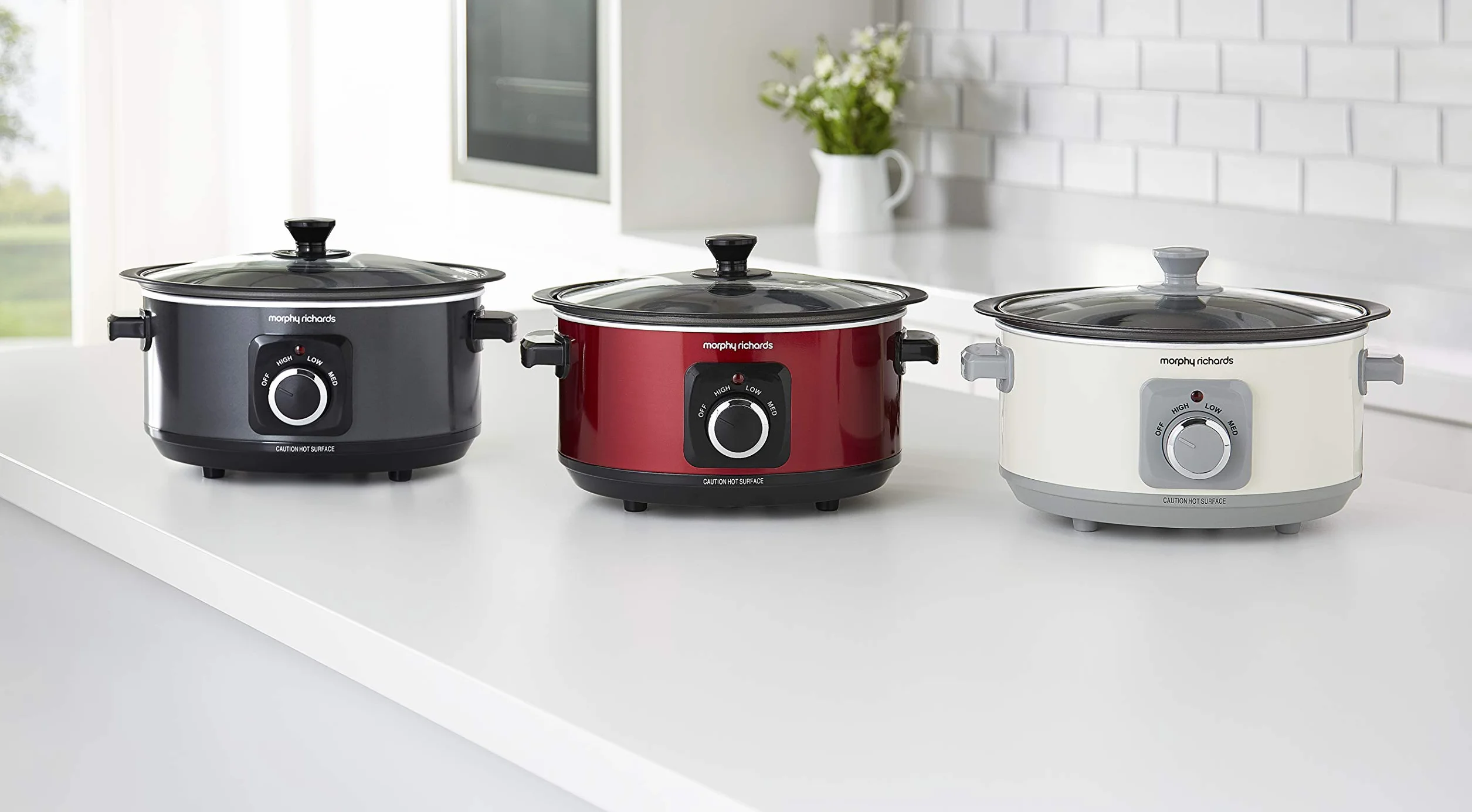 Morphy Richards Sear and Stew 460014 Olla de Cocción Lenta 3,5 L Rojo