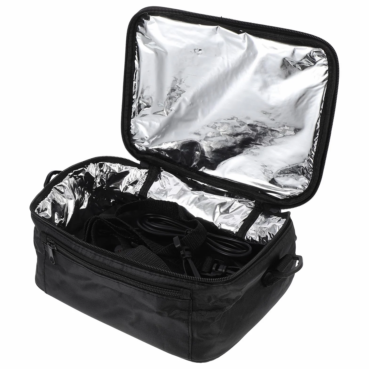 YARNOW Bolsa Térmica Fabricada en Tela Oxford y Goma para Almuerzo para Coche Calefacción 12v Portátil y Aislante Adecuado para Viajes y Senderismo
