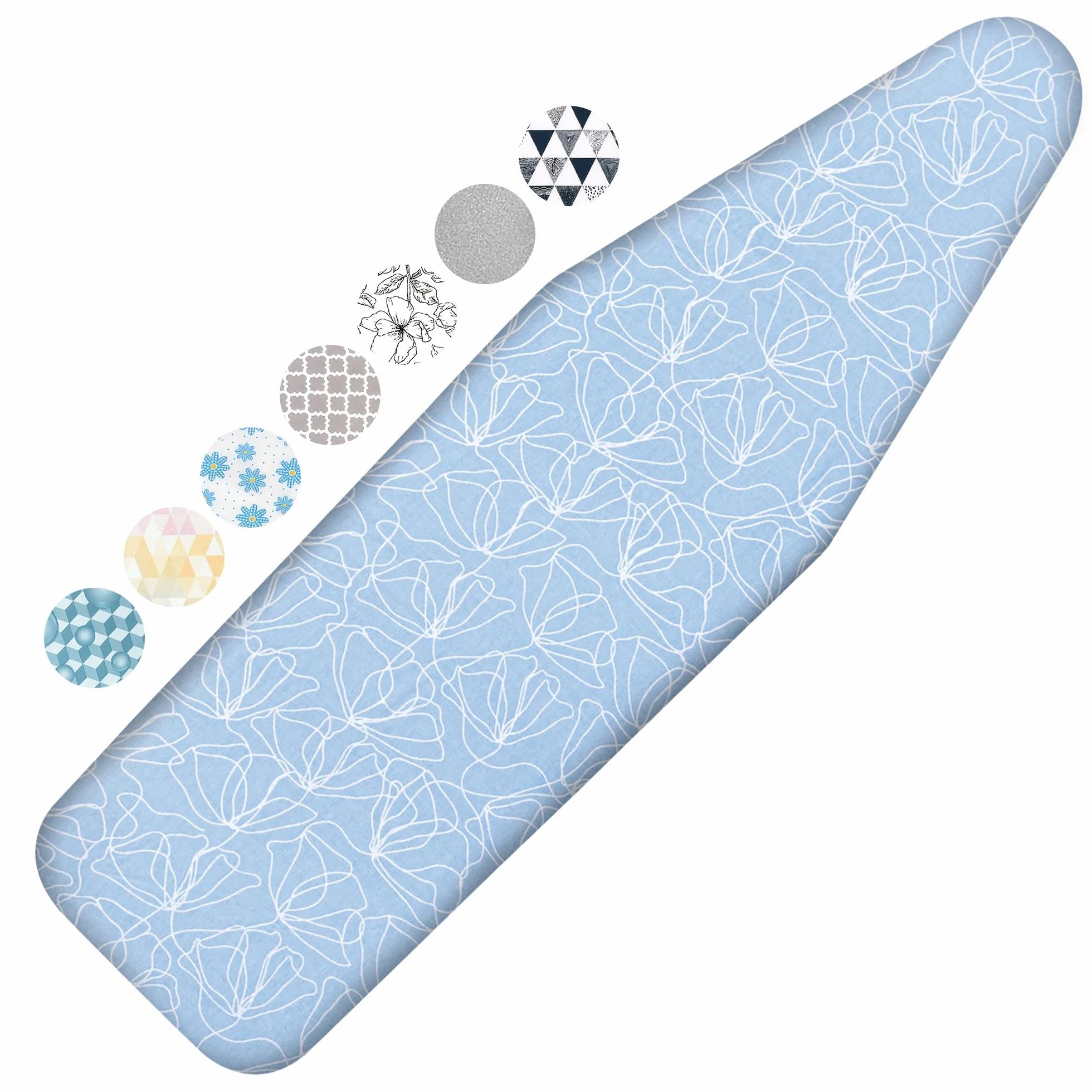 Dalykate Funda para tabla de planchar de 21 x 57 pulgadas con acolchado grueso resistente a quemaduras y manchas y borde elástico, 4 cierres y 1 paño protector de malla