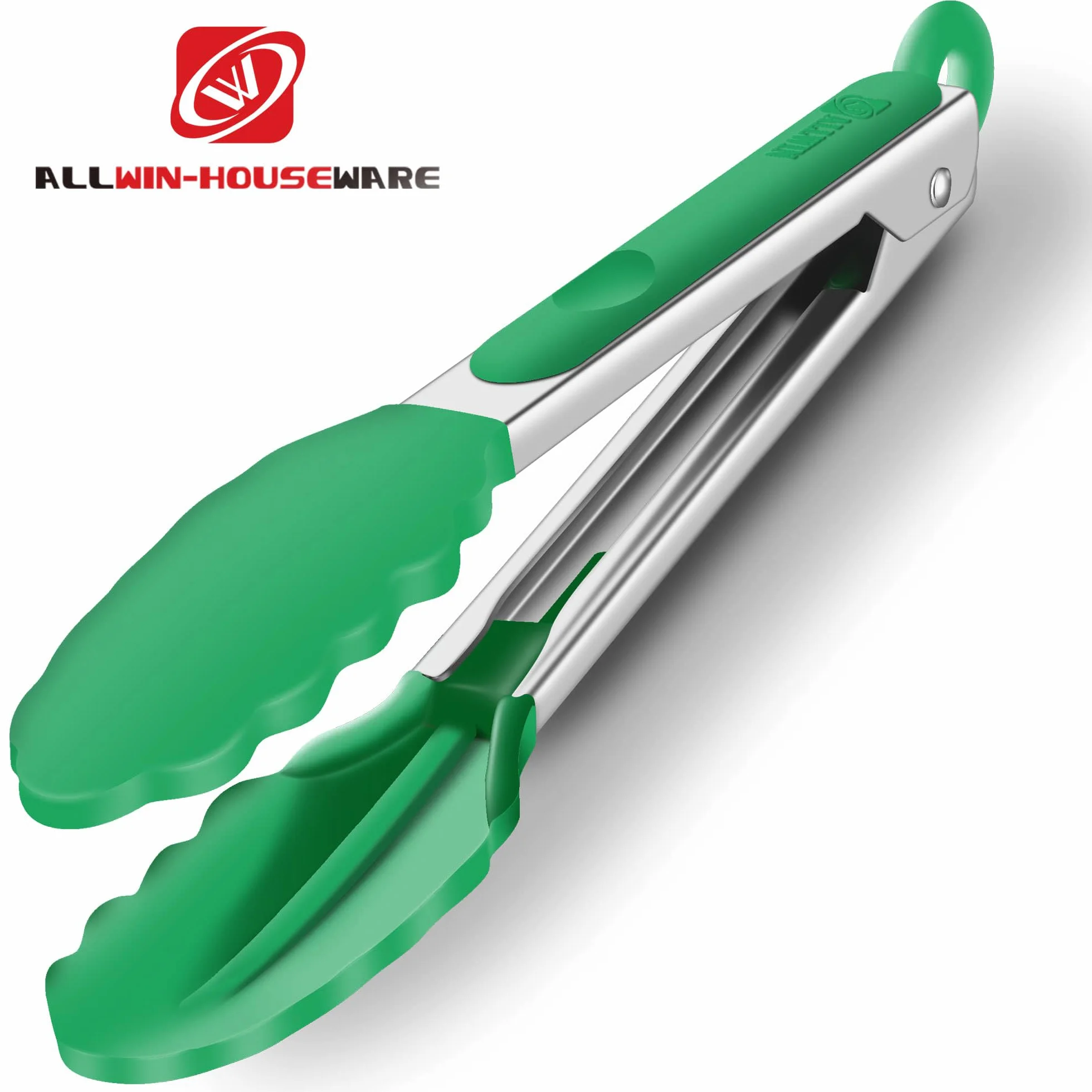 Pinzas de acero inoxidable de alta calidad de 9 pulgadas y 12 pulgadas, color azul oscuro, silicona libre de BPA, antiadherente, para barbacoa de cocina, con bloqueo