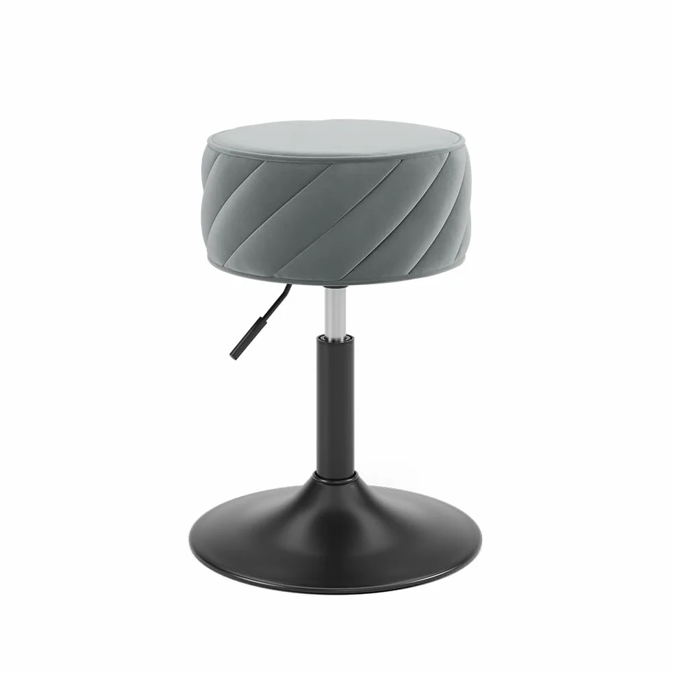Vicco Taburete Cherio, Gris, 35 x 50.5 cm | apto como asiento para tocador o mesa de maquillaje