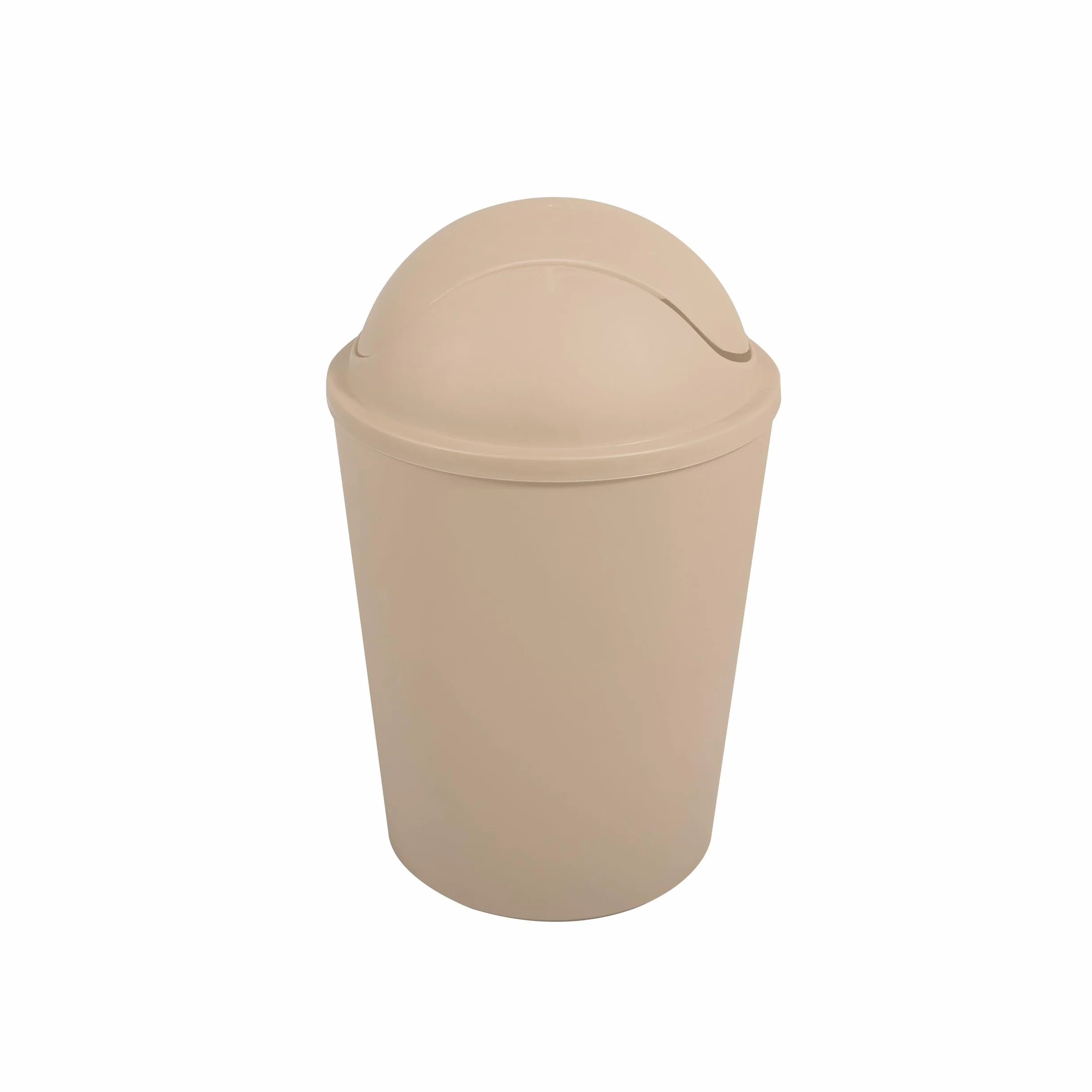 Cubo de basura MSV Ako 5,5L con tapa abatible beige