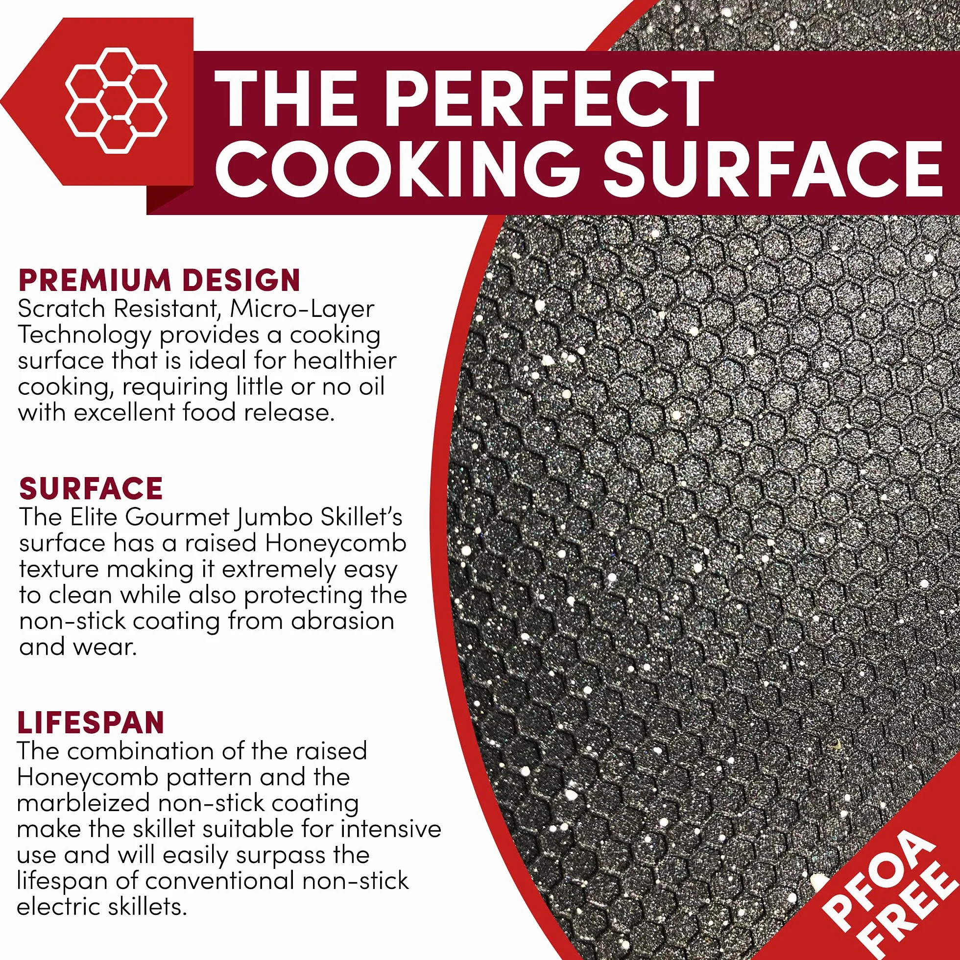 Elite Gourmet EG6201# Sartén eléctrica antiadherente extraprofunda 30,5 x 30,5 x 8 cm (7 l) Resistente a los arañazos, apta para lavavajillas, tapa ventilada de cristal, temperatura ajustable, negro