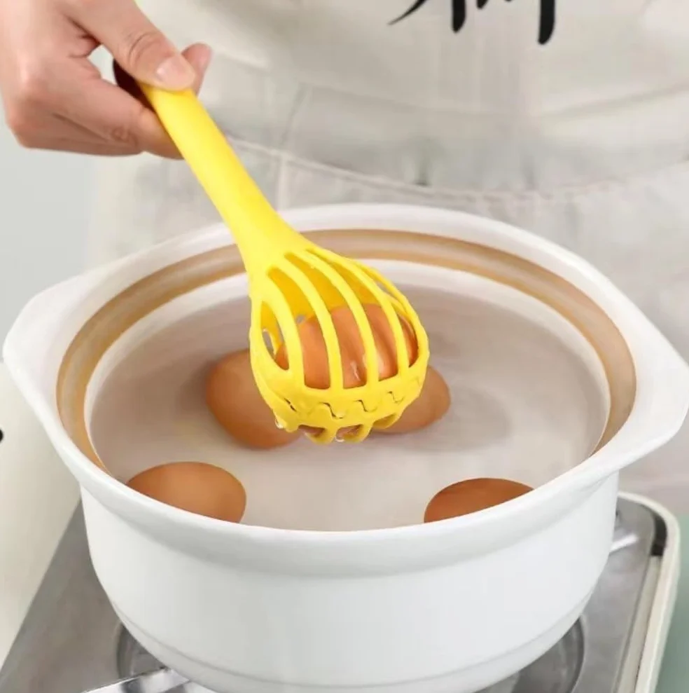 Varillas de Batir para Cocinar Batidor De Huevos Con Clip For Alimentos Dos En Uno, Mezclador Multifunción For Cocinar, Herramienta De Plástico Manual Con Clip For Pan Huevos, Espumar, Batir(Grün)