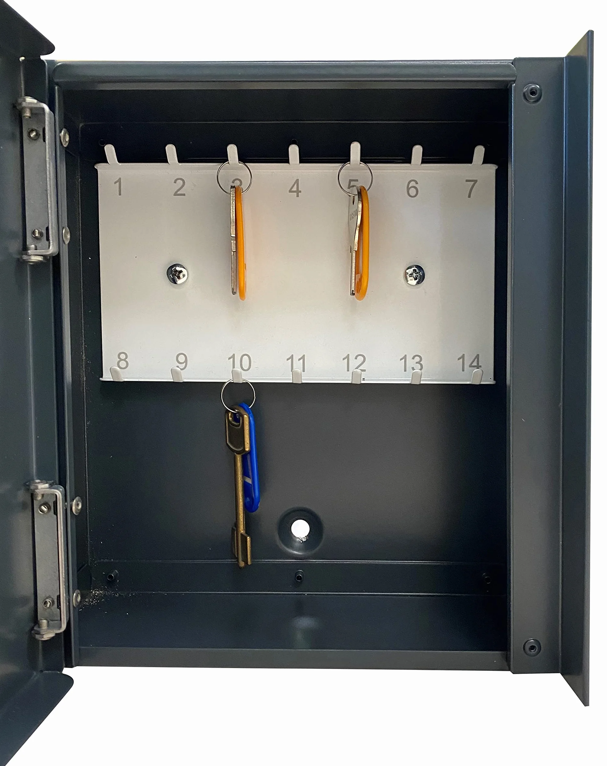 Arregui Keypro PLPRO14 Armario para Llaves con 14 Ganchos | Cerradura Electrónica con Teclado | Caja de Seguridad de Acero para 14 Llaves | Fácil Instalación en Pared | 22x20x10 cm | Gris Antracita