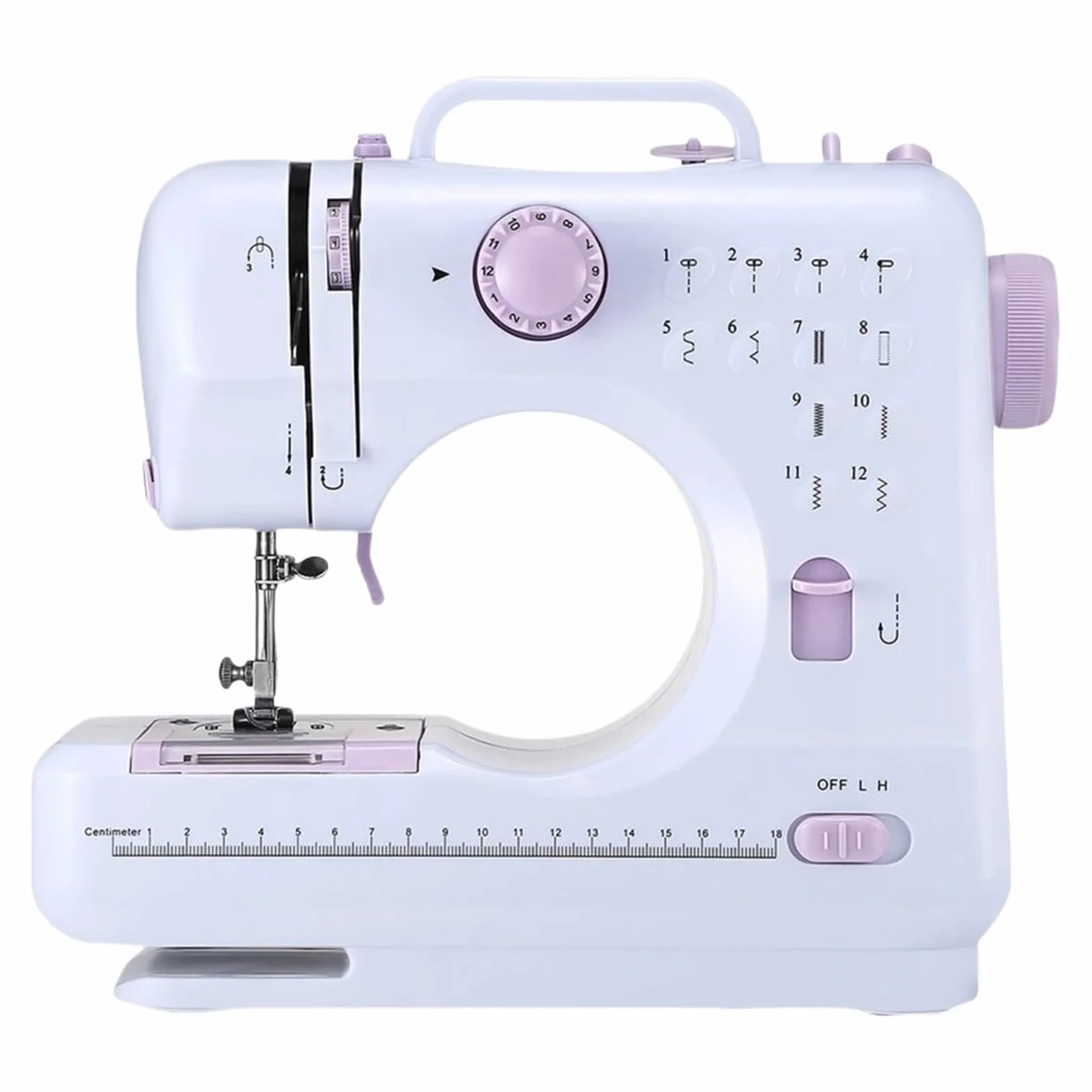 Bobinadora, Máquina De Coser Viaje 505A Con Pedal,para motor, resorte, cinta | Doble Velocidad, 12 Puntadas Integradas, Kit Costura, Para Principiantes