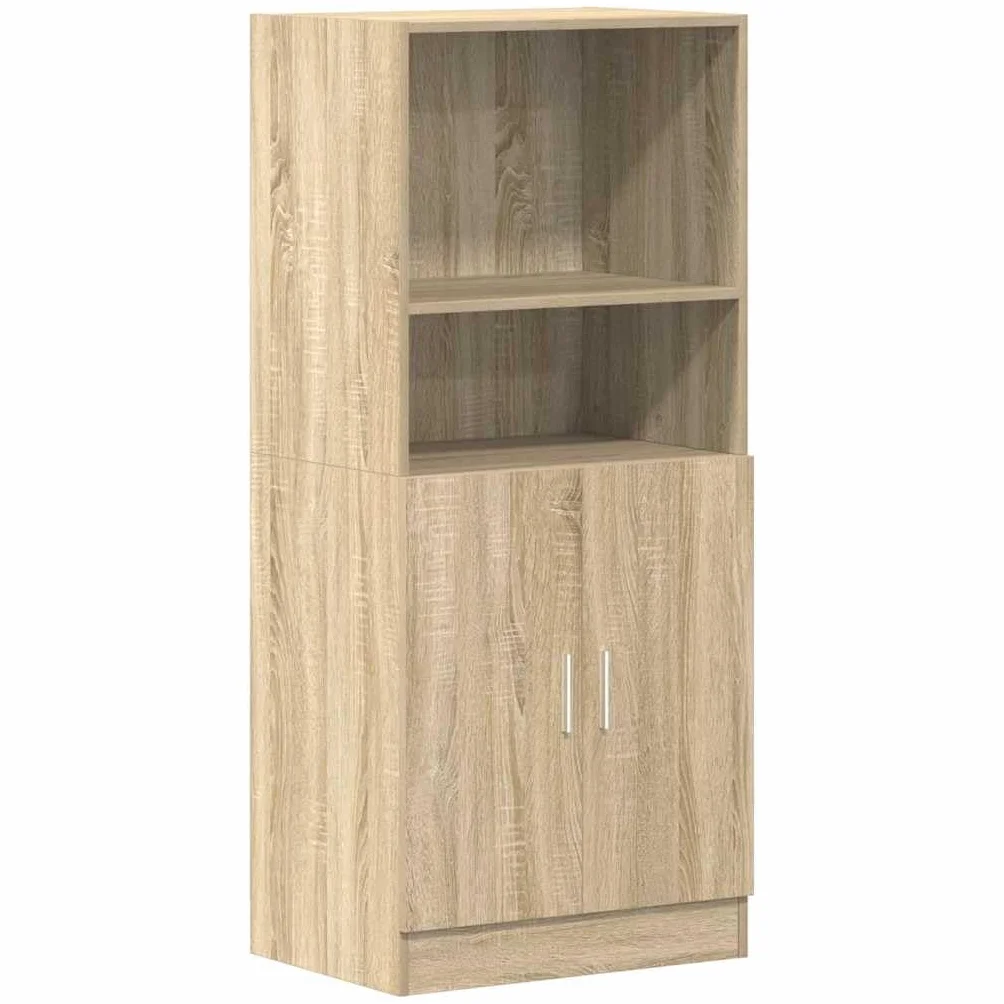 vidaXL Mueble de Cocina Madera ingeniería Roble Sonoma 57x41,5x131,5cm, aparador de Cocina, Armario de almacenaje de Cocina, aparador de almacenaje de Cocina