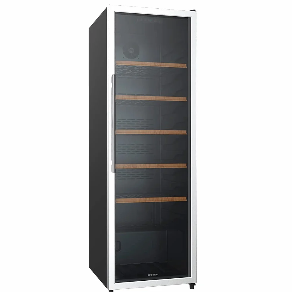 INFINITON Vinoteca Industrial WFL-310-151 Botellas, Clase G, Baldas de madera, Cristal templado, Cierre con llave, Termostato regulable
