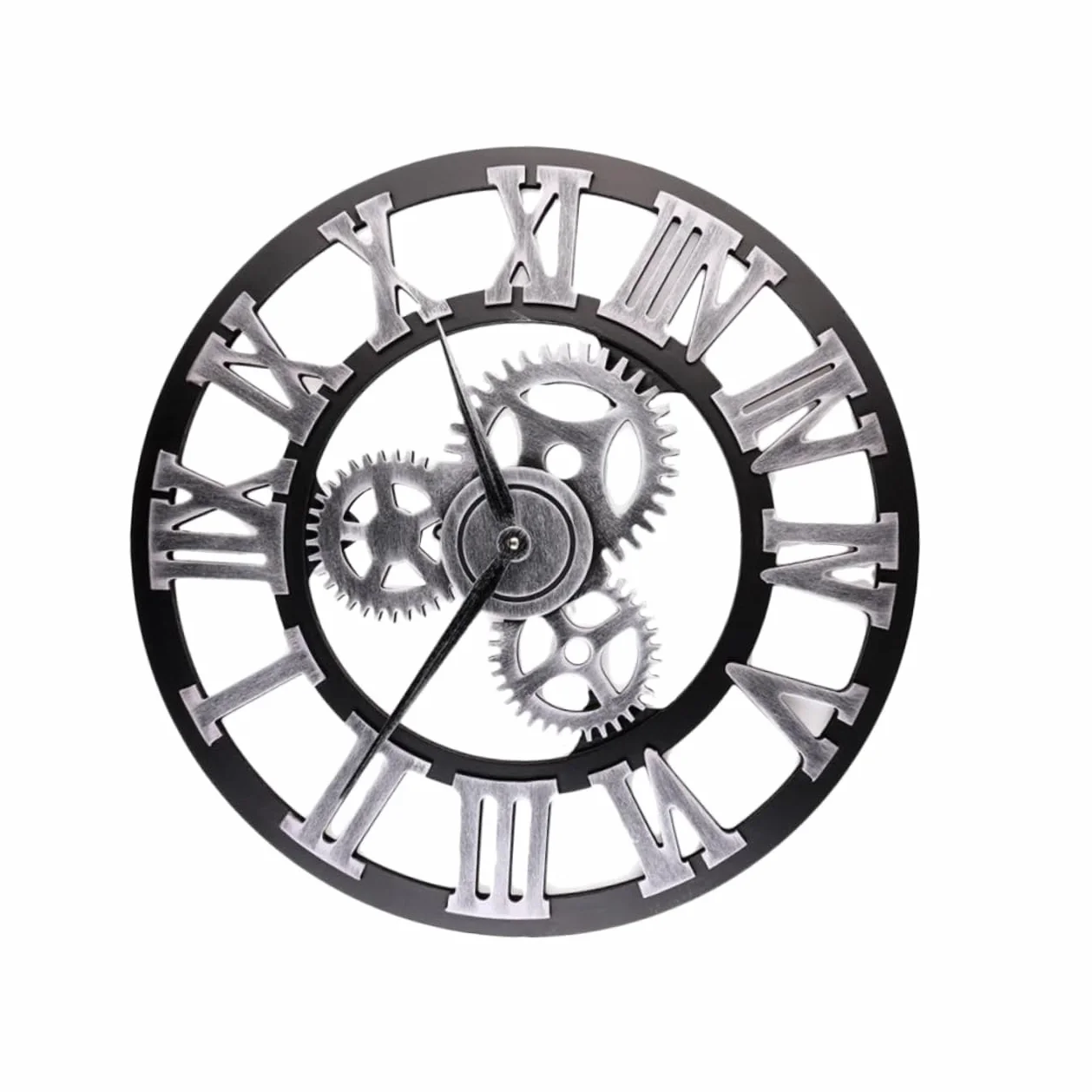 Cabilock Reloj de Pared Decorativo de Estilo Industrial Reloj de Pared Creativo para Colgar Dormitorio Salon sin Batería Retro