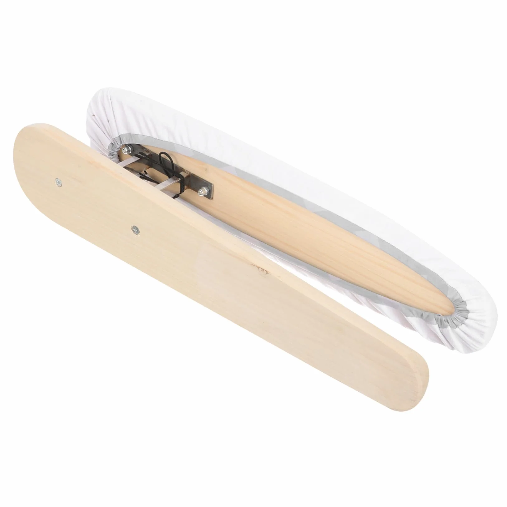 PRETYZOOM Tabla De Planchar Portátil Pequeña De Madera Funda White, Práctica y Ligera, para Uso Doméstico y Viaje, Accesorio De Planchado Multiusos para Dormitorio y Lavandería