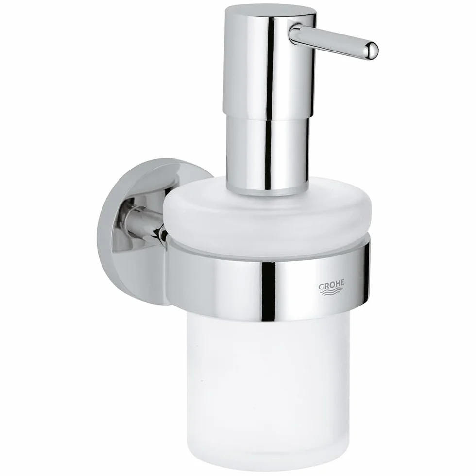 Grohe Essentials - Dispensador de Jabón con Soporte Mural, Color Cromo/Plata (Ref.40448001)