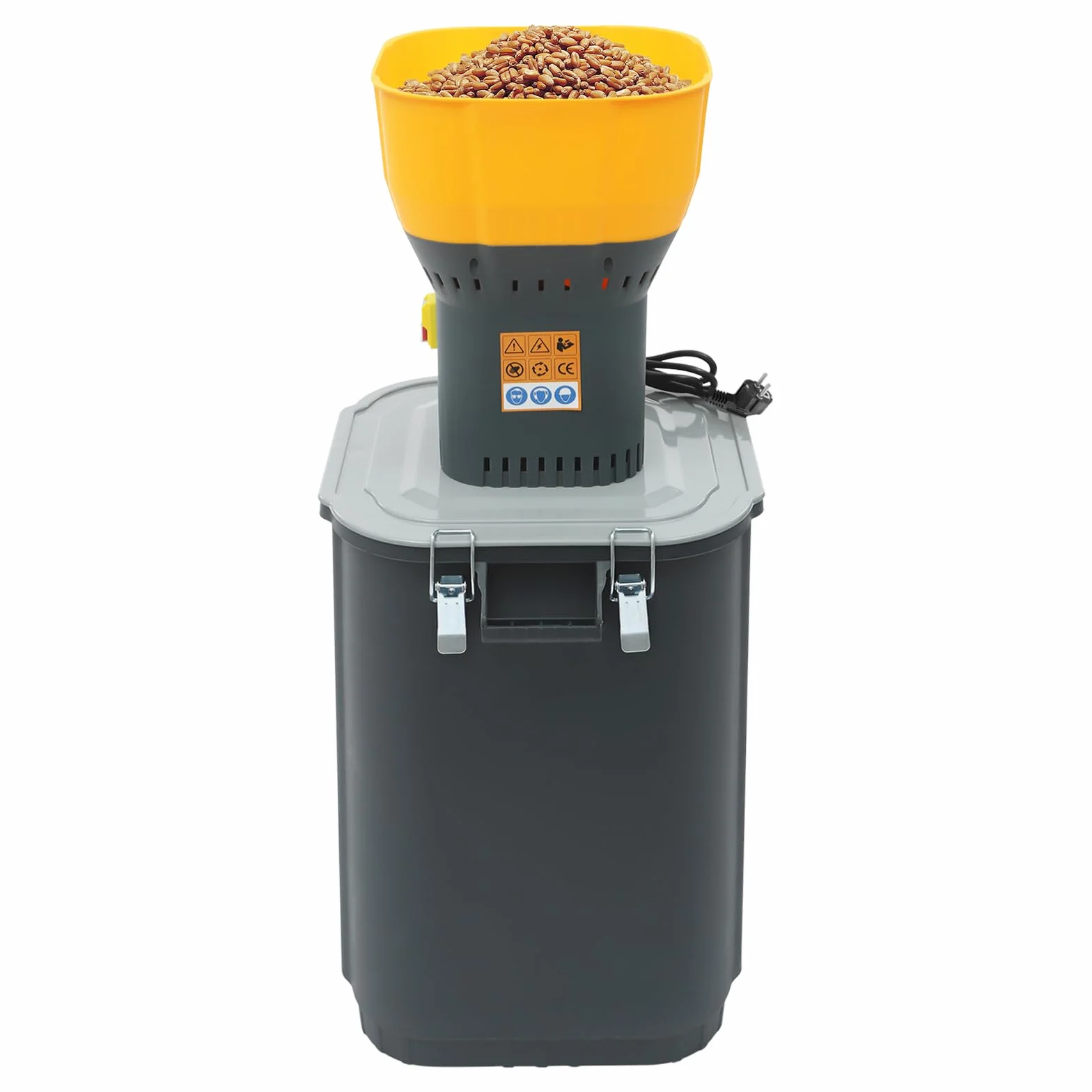 Molino de cereales eléctrico de 55 litros con 5 tamaños de molino 19.000 rpm Molino de cereales eléctrico para cereales, maíz, cereales, trigo, harina + 1 llave