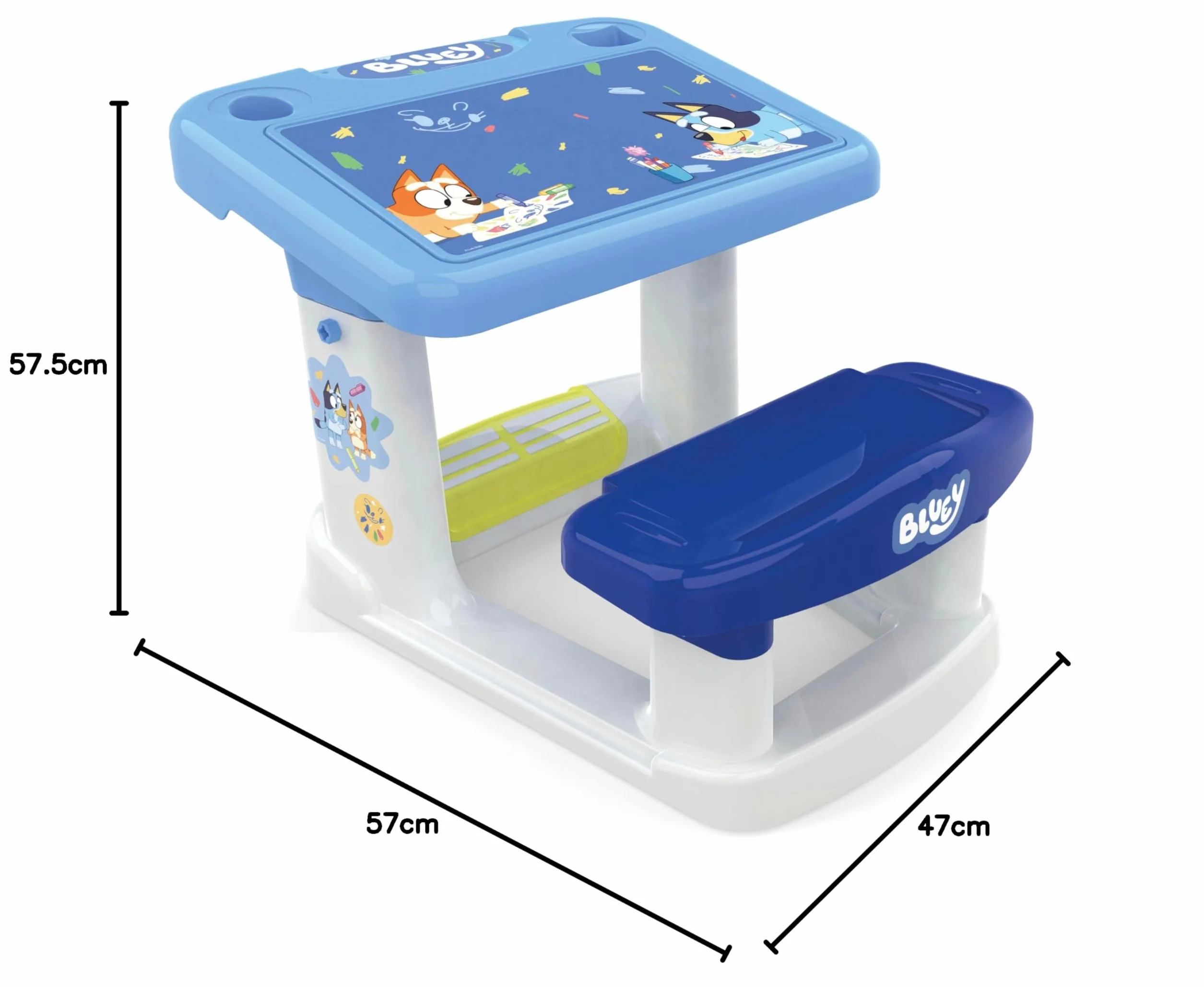 Pupitre Bluey Escritorio Infantil Ergonómico con Personajes de Bluey a Partir de 24 Meses