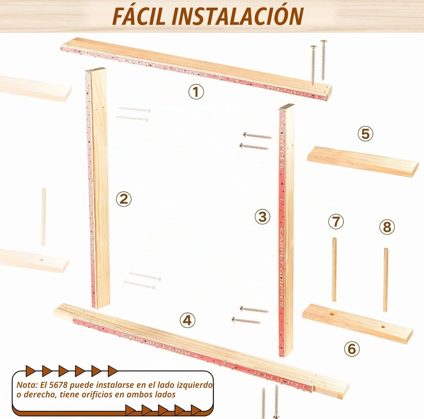 BESGEER 29,5" x 29,5" Marco de Tapiz y Tufting para la Fabricación de Alfombras