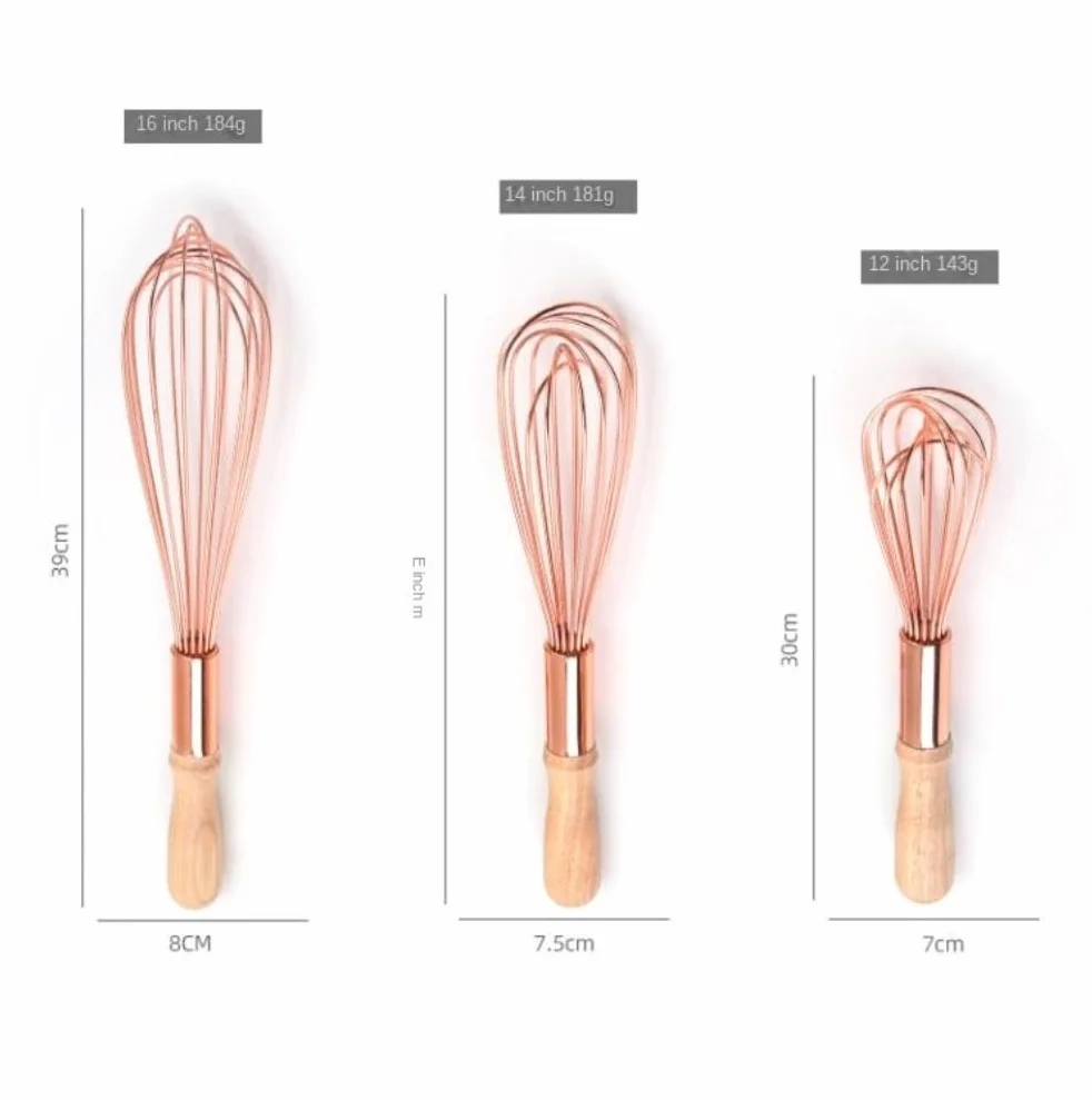 Varillas Cocina Espumador De Leche Batidora De Cocina For Cocinar Batidora De Mano Batidora De Leche Batidora De Huevos con Mango De Roble Manual Batidora De Leche(Pink,16inch)