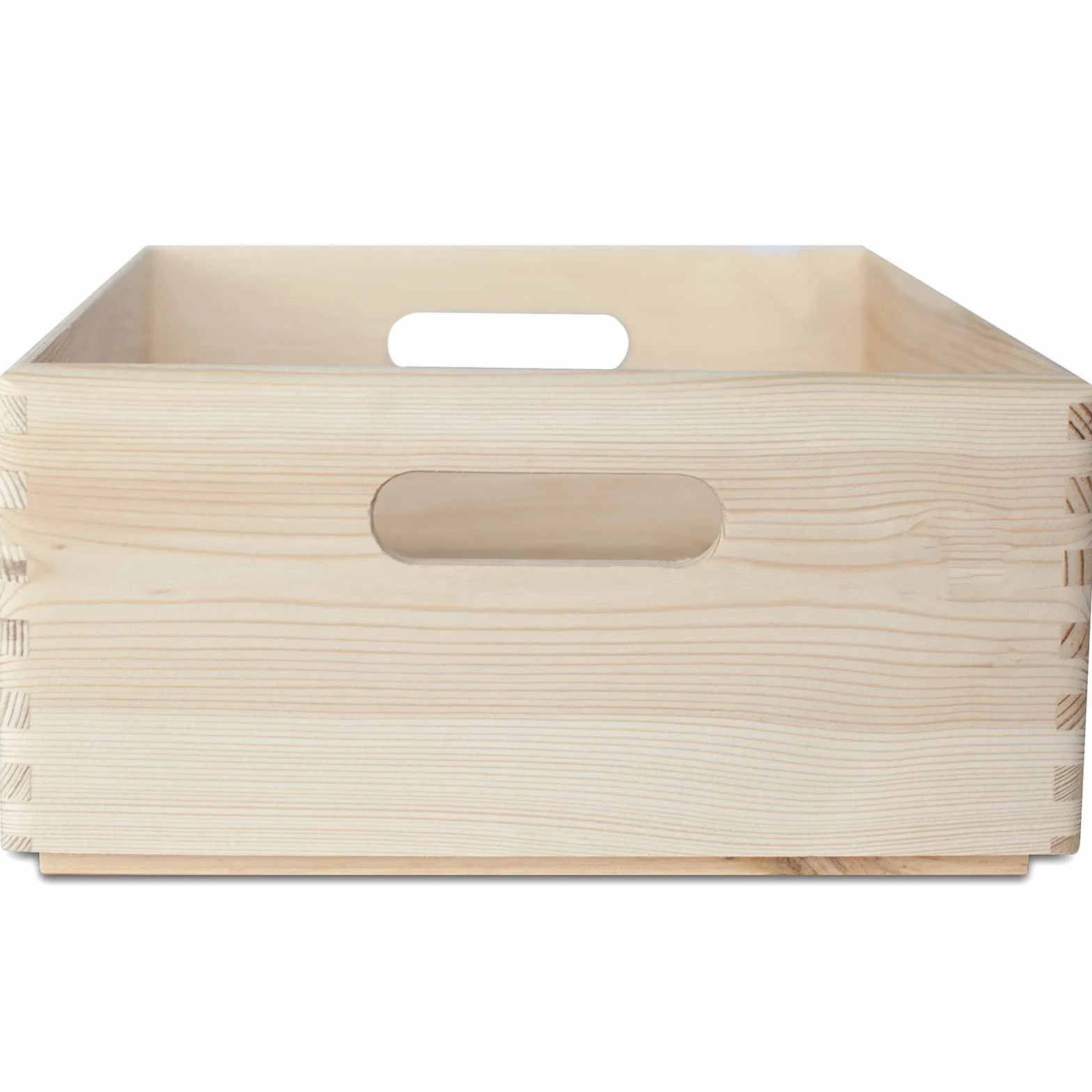 Grande Caja de Madera Decorativa Almacenaje 40x30x14 cm Asas Cofre Baúl