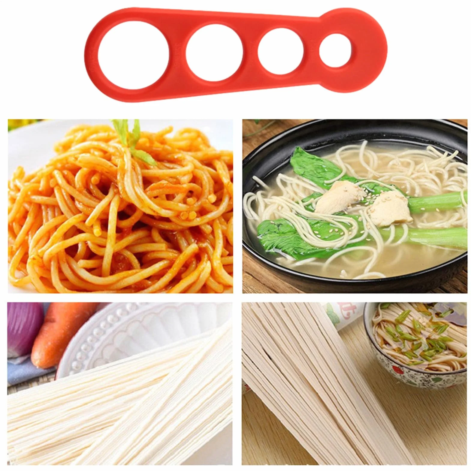 Medidor de porción de pasta, calibre de espagueti, herramienta de dimensionamiento de fideos, utensilio de cocina