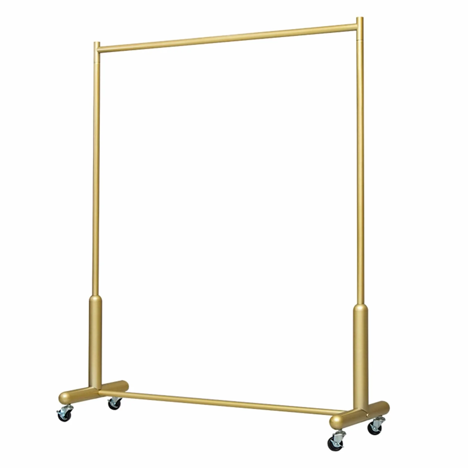 Perchero de Ropa con Ruedas, Perchero Burro de Ropa rodante, riel de Ropa Resistente con Ruedas para Colgar Ropa, Carga 80 kg, Dorado (Color : Gold, Size : 80x40x165cm)