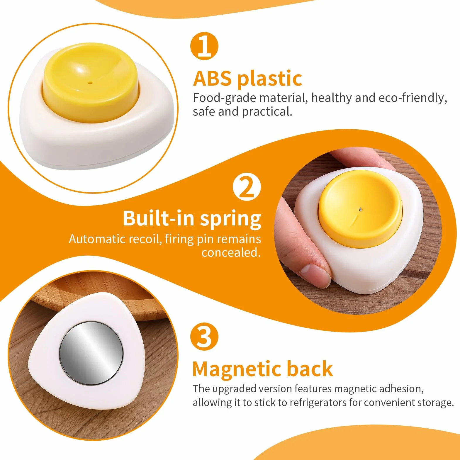 Perforador de Huevos de Acero Inoxidable 304, 2 Unidades, 5,5×5,5 cm, Diseño Seguro y Compacto