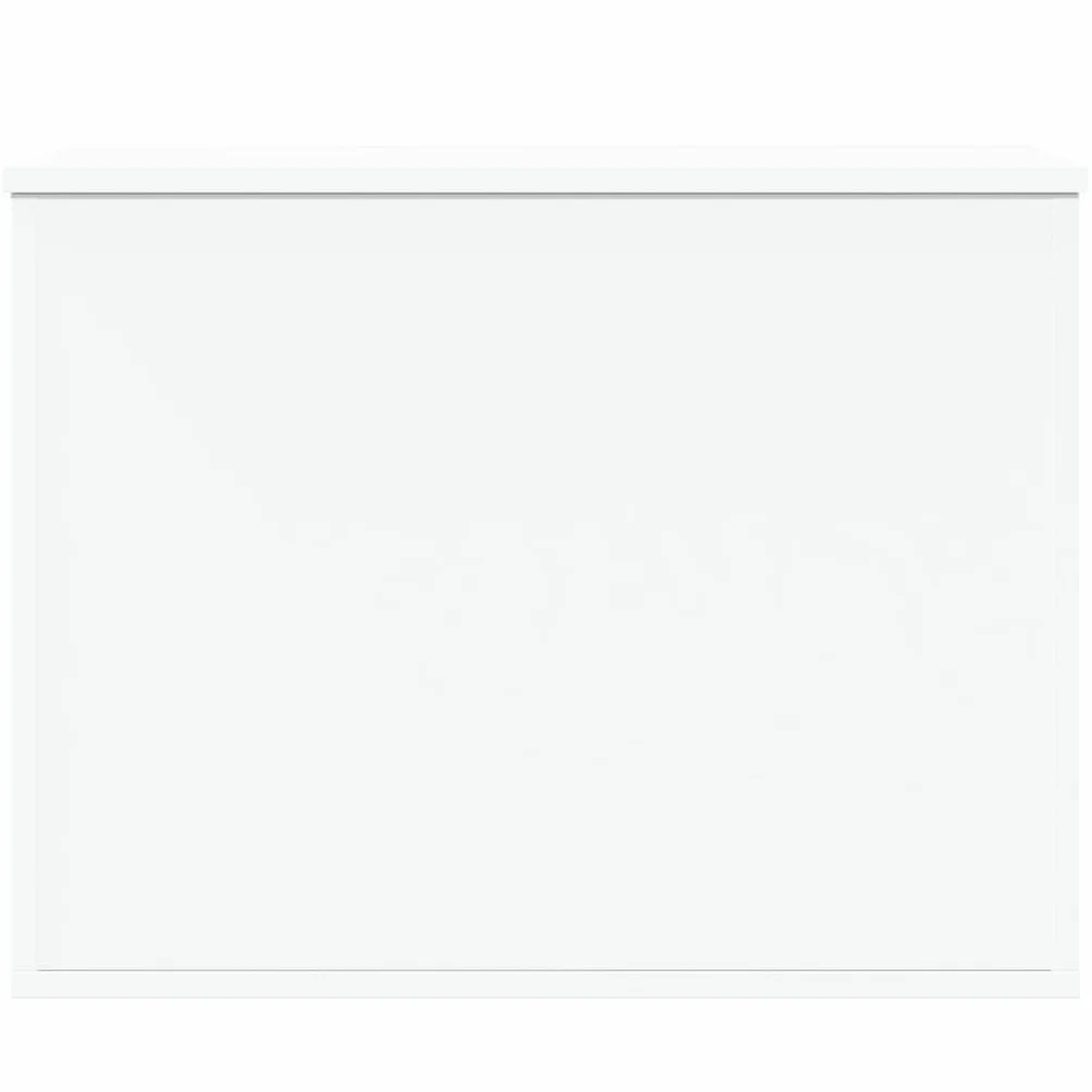 Baúl almacenaje blanco 60 cm, madera ingeniería resistente humedad. Amplio espacio ropa, mantas, juguetes. Tapa con elevación gas, uso como mesa centro. Fácil montaje, carga 125 kg. Versátil salón, do