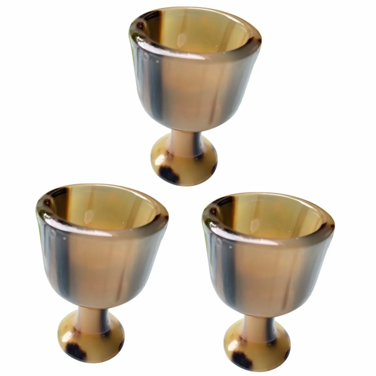 Cabilock 3 Copas De Cuerno Resistentes para Beber Vino Hechas De Material Decorativo.