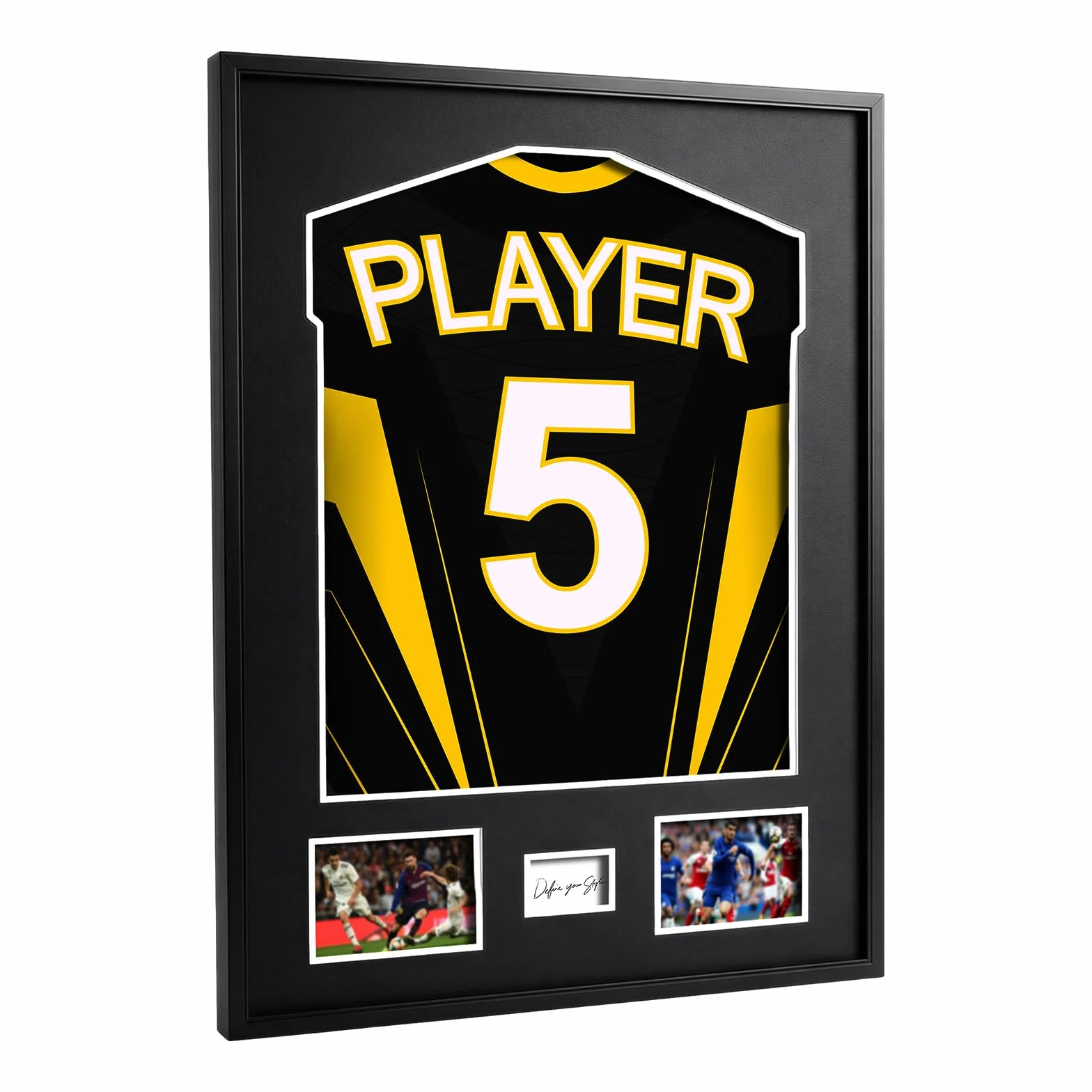 Marco para Camisetas de Fútbol 60x80 cm Marco Camisetas Futbol 3D de Aluminio con Plexiglás Irrompible para Camiseta Firmada Vitrina Expositora, Cuadro Deportivo para Colección y Regalo
