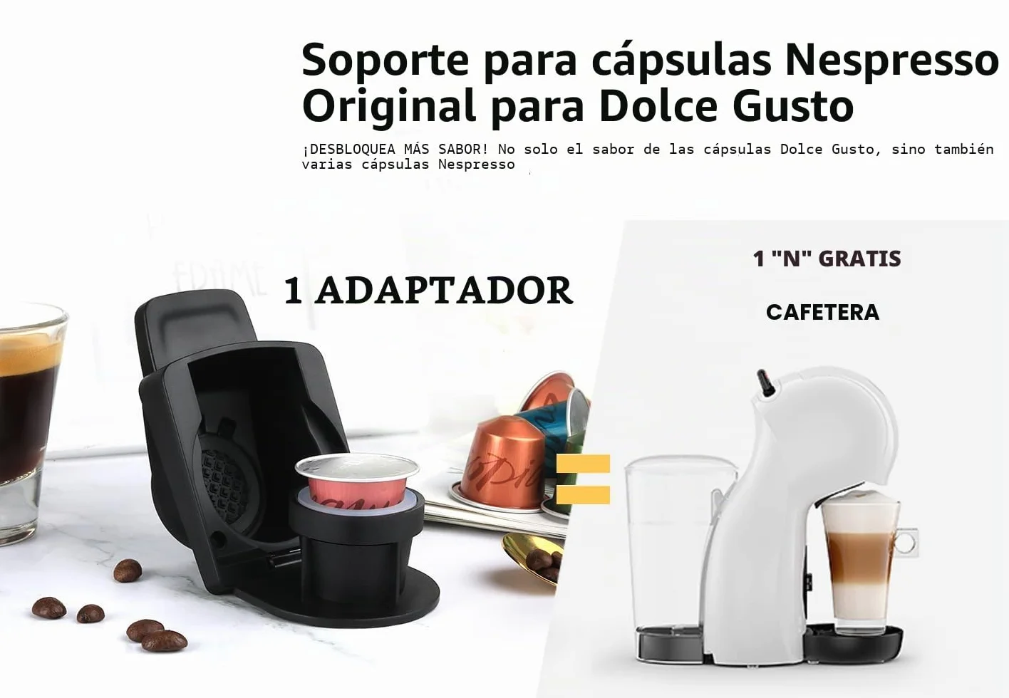 Support de convertisseur d'adaptateur de dosettes de café réutilisables pour capsules Espresso Original Line Compatible avec Dolce Gusto