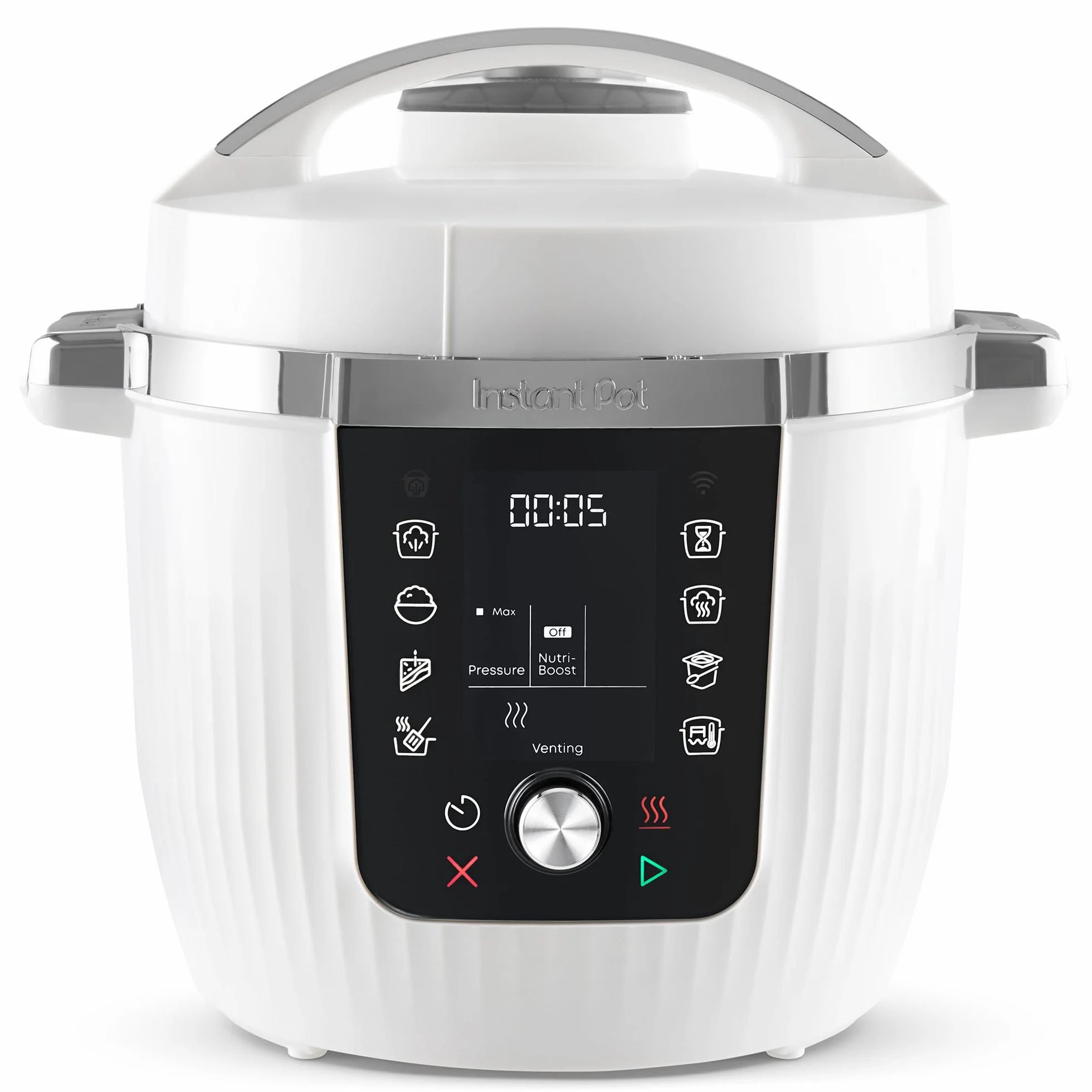 Instant Pot Pro Olla multifunción 10 en 1, 5,7L, Blanca, olla a presión, olla de cocción lenta, arrocera, sartén, yogurtera, calentador de alimentos, olla de cocción al vacío, vaporera, horno, NutriBo