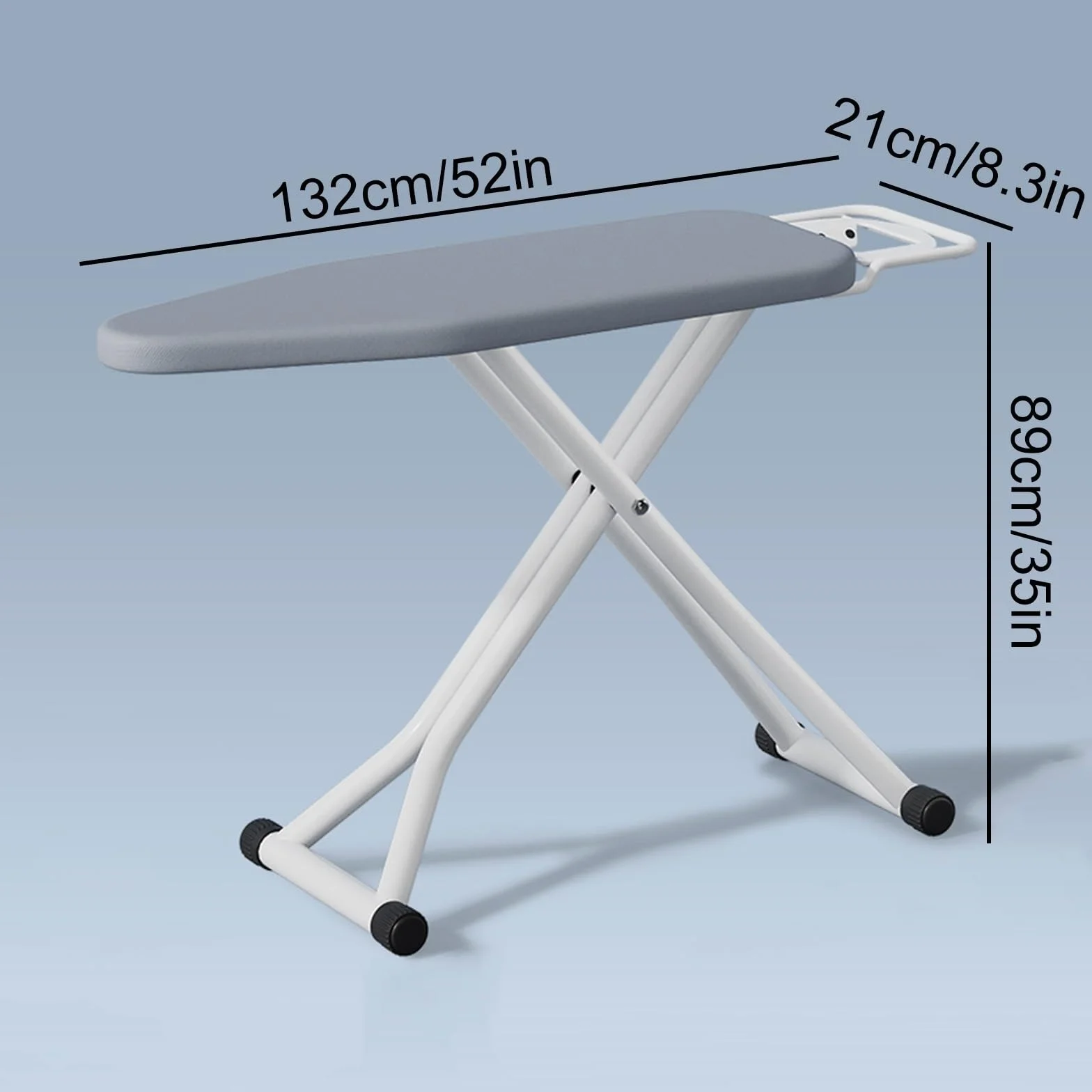 Tabla de Planchar Plegable Grande con Soporte para Mangas y Plancha Soporte (para Colgar Ropa), Mesa de Planchar de Sobremesa con Altura Ajustable de 7 Posiciones