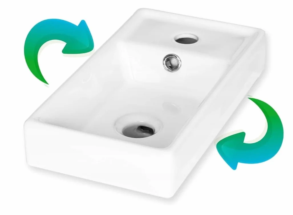 Deftrans Domodomo Mueble de Baño con Lavabo 40x60x21.3cm Juego de Lavabo de Cerámica Armario Colgante