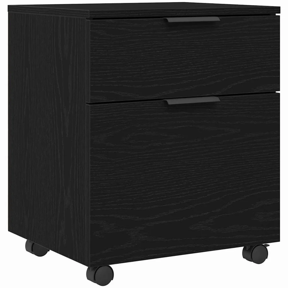 Genérico Gabinete para Archivos con cajón Roble Negro 45 x 38 x 54 cm,Mobiliario,Armarios y almacenamiento-862771
