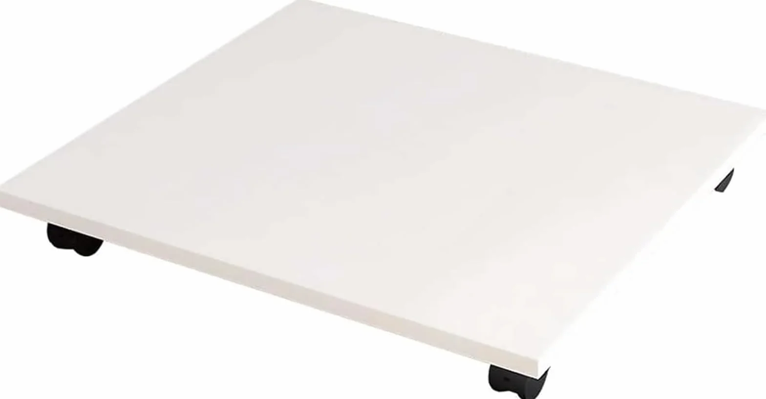 Soporte para Impresora Debajo del Escritorio con Bandeja y Soporte para Plantas rodantes de 4 Ruedas - Carro y Soporte para Impresora de Oficina, Color Blanco