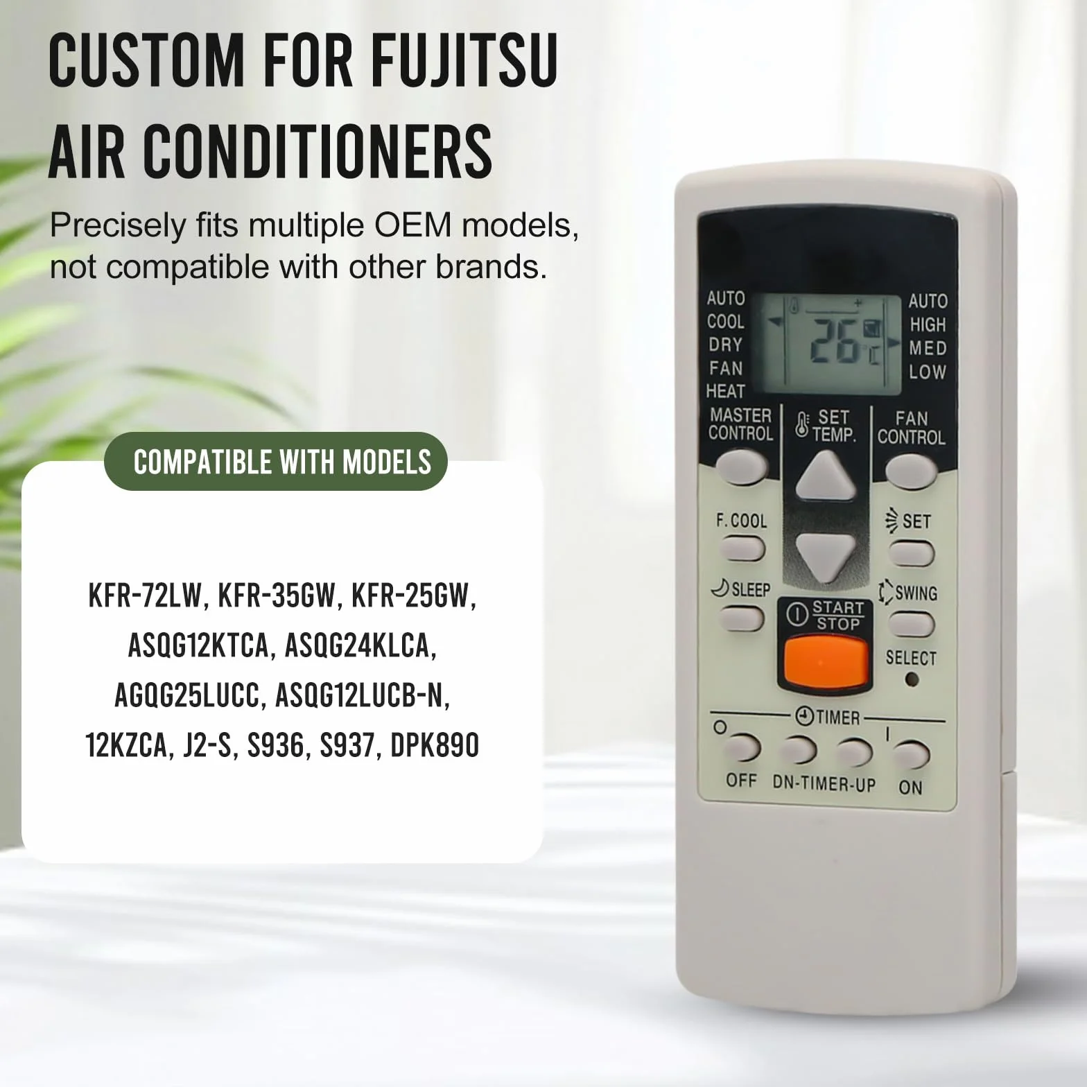 Mando Universal Aire Acondicionado para Fujitsu, Bomba de Calor