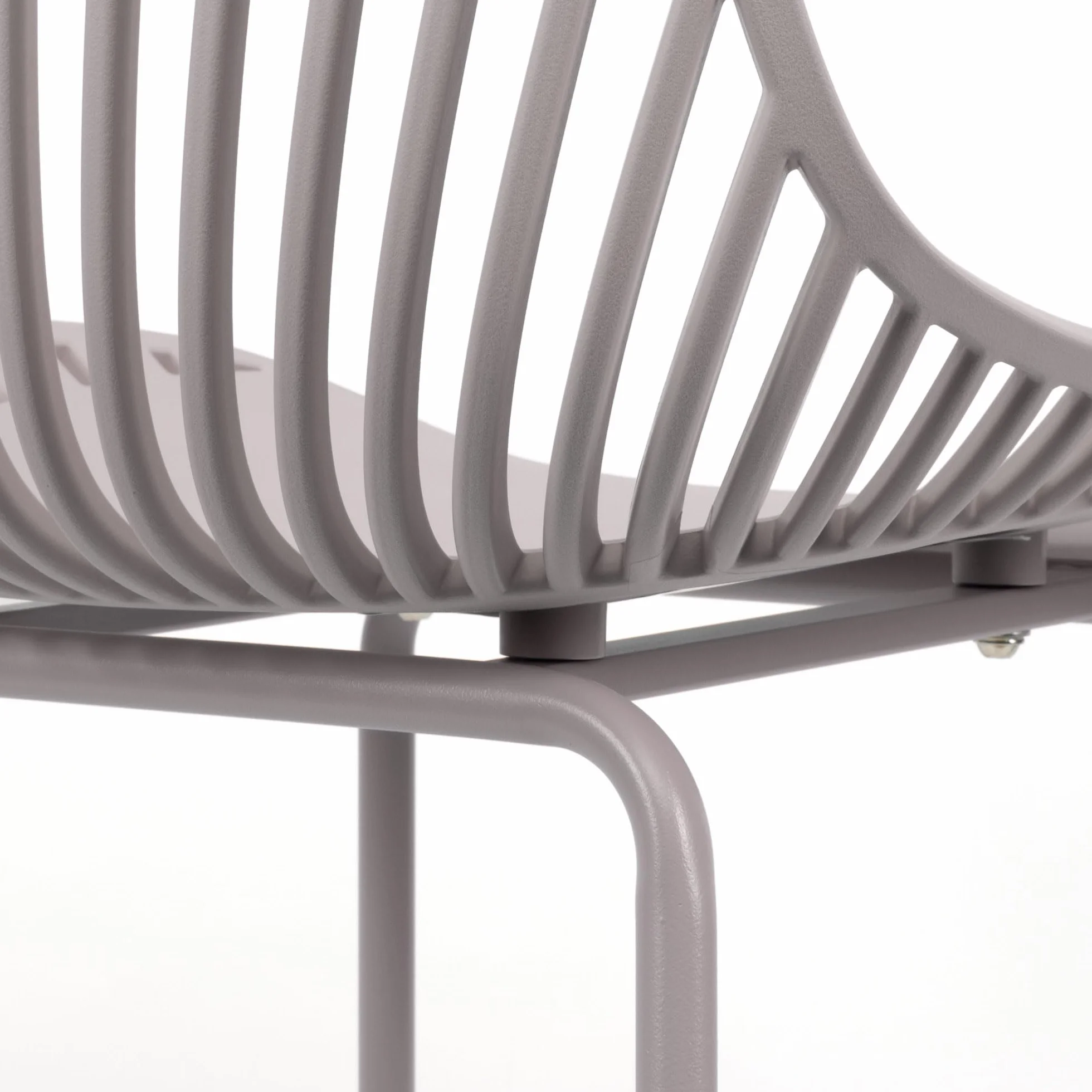 Taburete Alto Polipropileno Metal 103 cm 48 cm French Taupe
