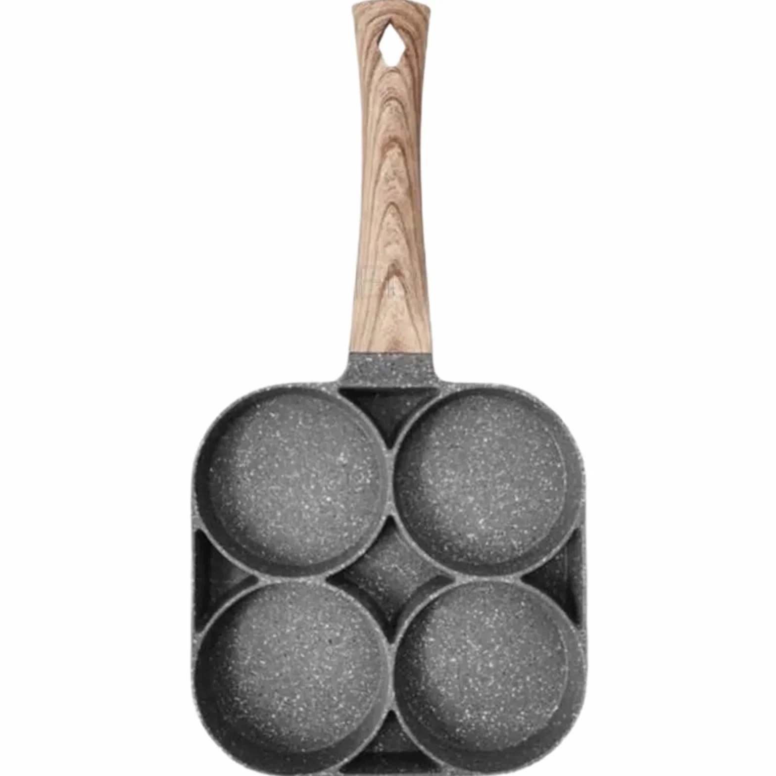 Sarten Tortilla Sartén de 4 agujeros for tortillas gruesas, antiadherente, for huevos, tortitas, filetes, jamón, desayunos, utensilios cocina