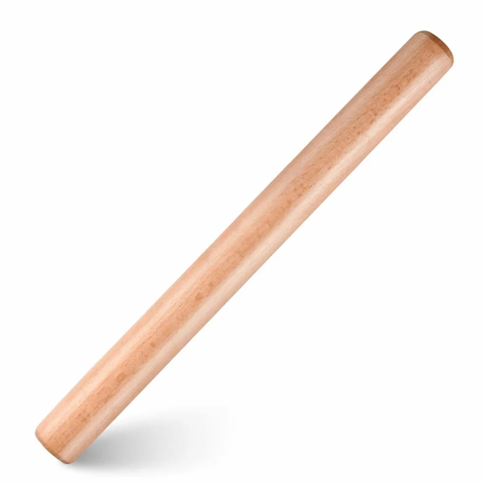 Rodillo francés de madera, rodillo cónico, rodillo de madera de alta calidad, duradero, superficie lisa, ideal para masa, pan, pizza, 35 cm, 35 cm
