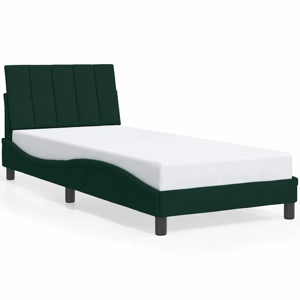 Cama de terciopelo LED, 90 x 200 cm, con forma de onda, para jóvenes y invitados, marco de madera de metal, montaje