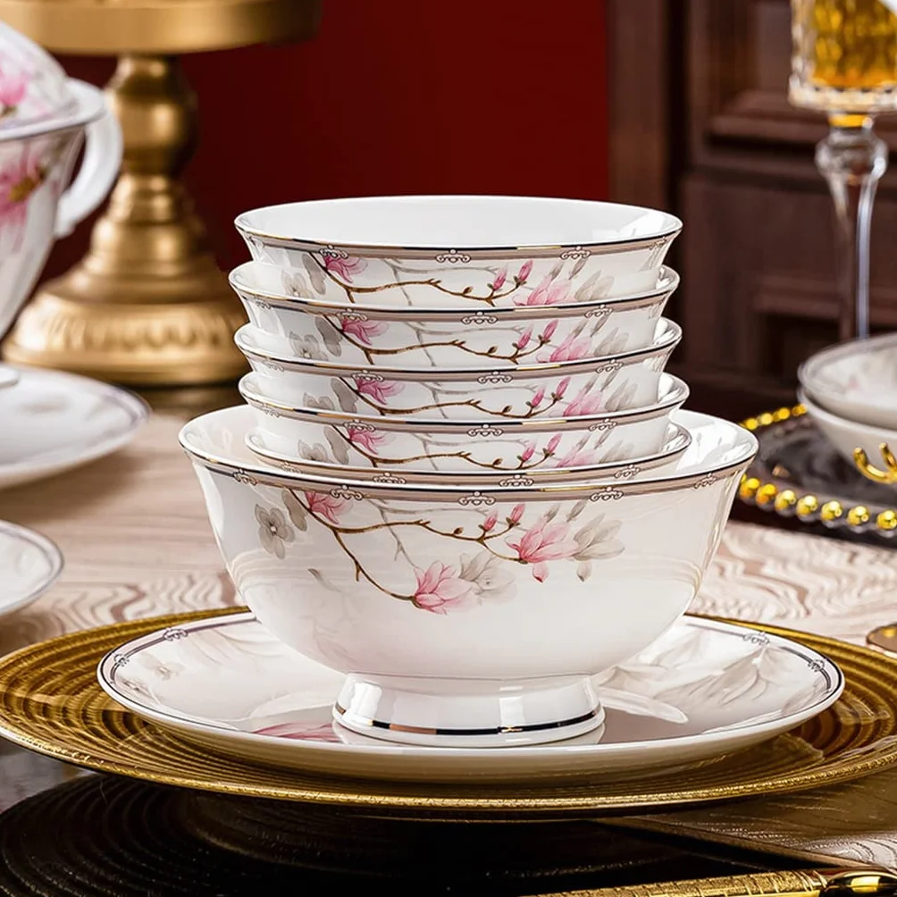 SAeWare Home Combination Creative Bone - Vajilla de cerámica de porcelana
