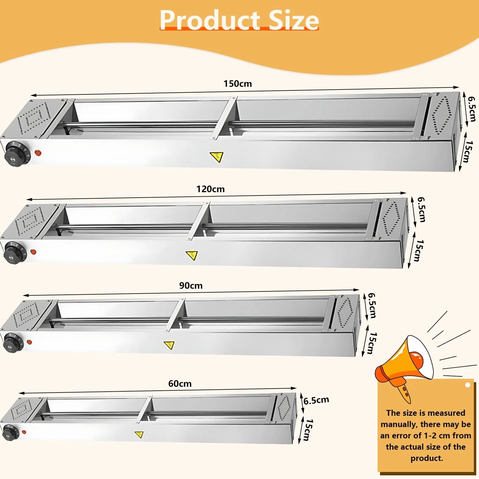 Lámpara de Calor de Alimentos, Suspensión Lampara Calor Cocina Acero Inoxidable, Calentador de Alimentos para Buffets y Hoteles Temperatura Ajustable(2 Piezas, 60cm)