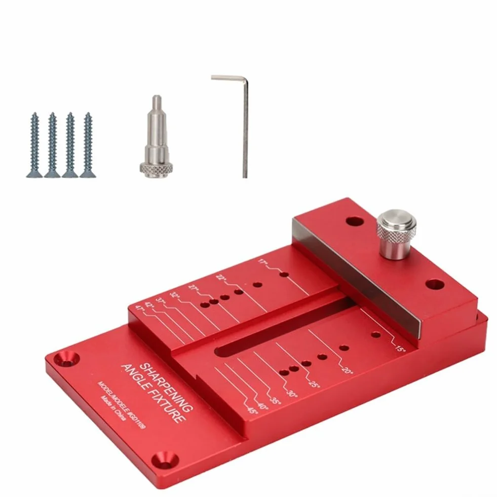 Kit de guía de afilado de cincel con soporte intercambiable y escala de ángulo graduado para una replicación precisa del bisel (GD1109 B)
