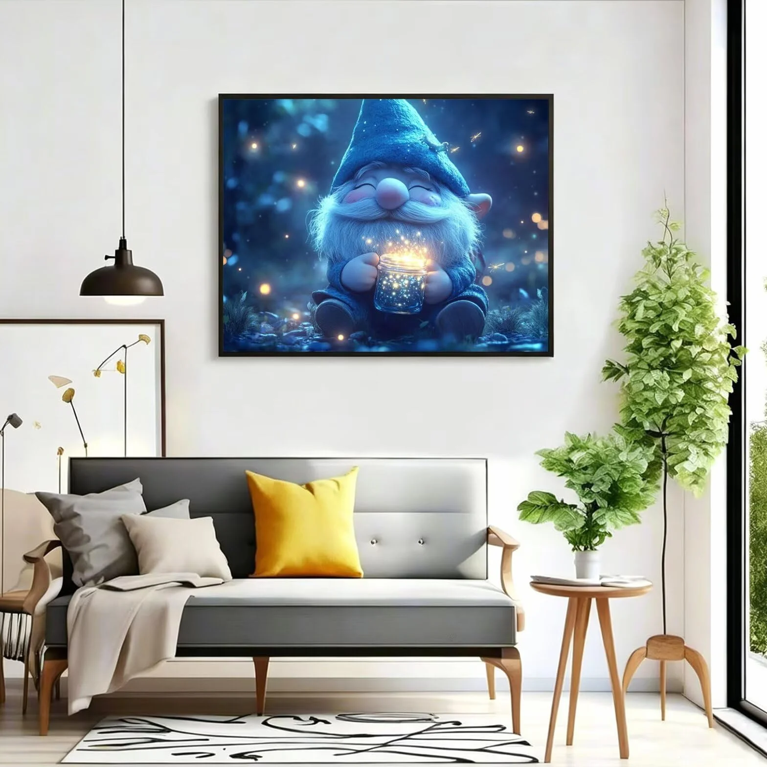 Pintar por Numeros Enano Pinturas Acrilicas Fantástico Pintura por Numeros Lienzos para Pintar, Pintura Acrilica Manualidades, Decoración para Hogar, Regalos Cumpleaños, 90x120cm Sin Marco, q-998