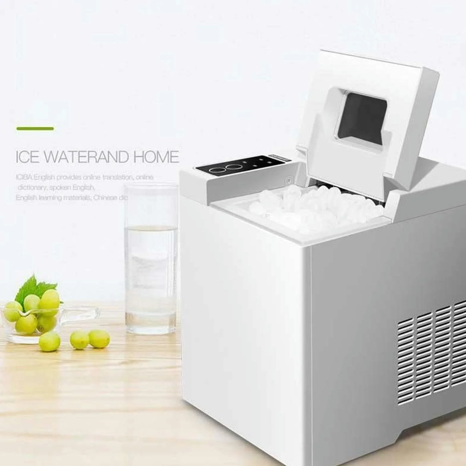 Máquina eléctrica para Hacer Hielo, de sobremesa, para Uso doméstico o en pequeñas Tiendas de té con Leche.