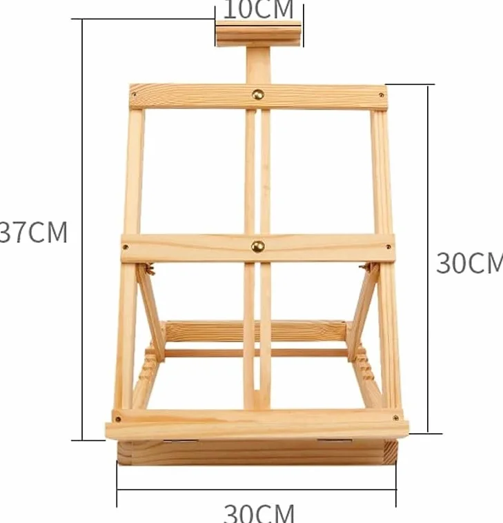 SAeWare Tablero de dibujo ajustable para mesa, soporte de madera, accesorios de boceto, estudio, marco H, suministros de arte