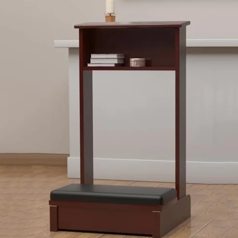 Taburete de oración para rodillas – Silla cómoda y duradera para el hogar y la iglesia, ideal para meditación y regalos religiosos