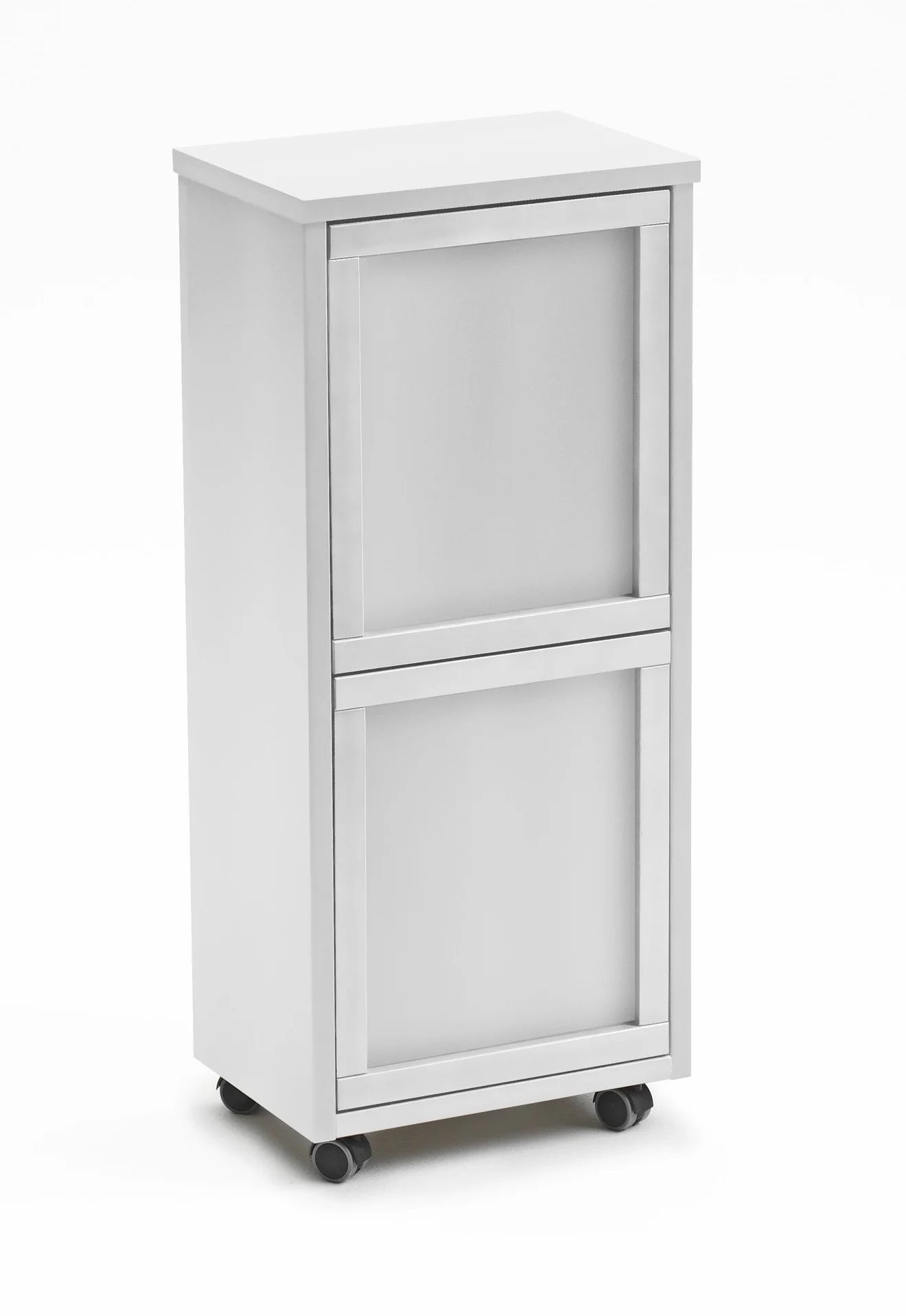 Arredamenti Italia 872 MADERA BLANCO Mueble Para Recogida Selectiva De Residuos en madera
