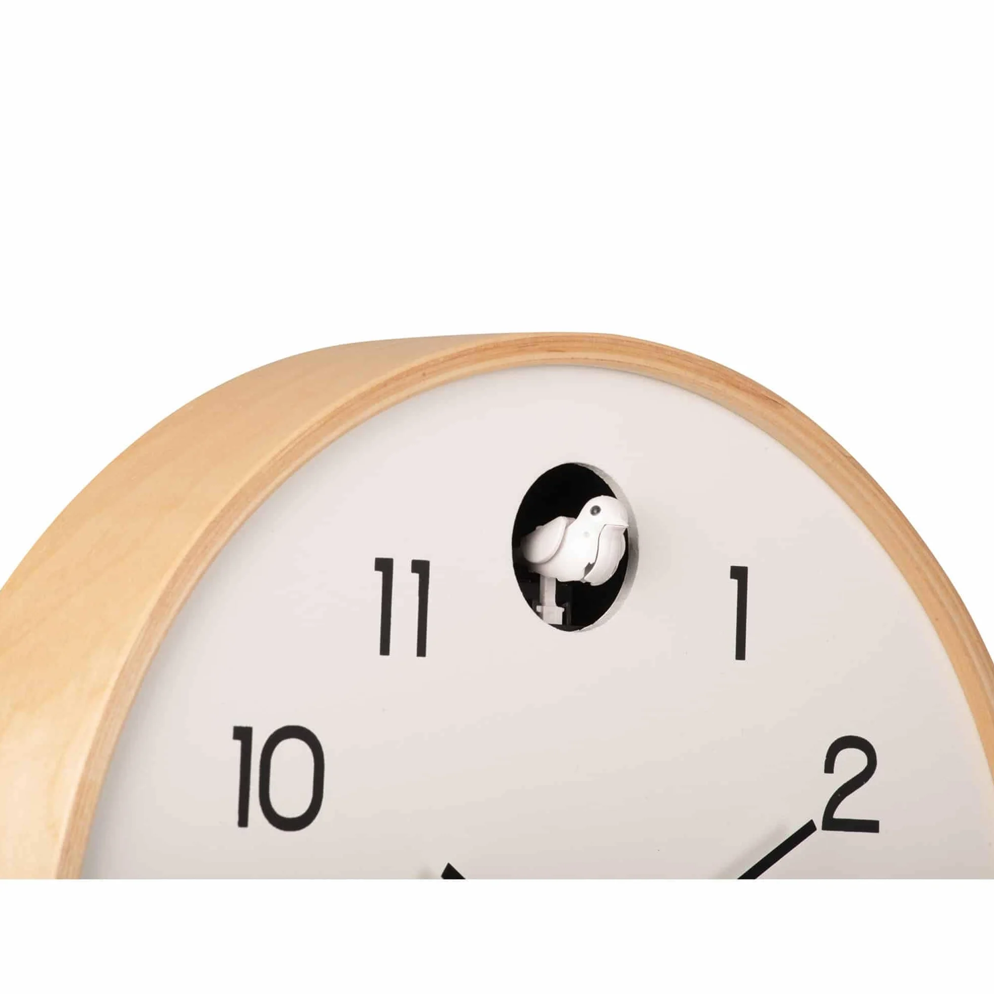 Karlsson [SA2023/12] Cuckoo - Reloj de Pared de Madera de Abedul Natural, Color Blanco